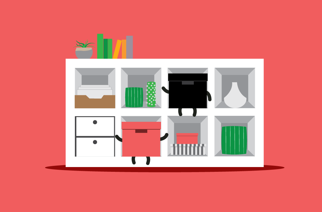 Archive boxes and Ikea Kallax shelving hacks!