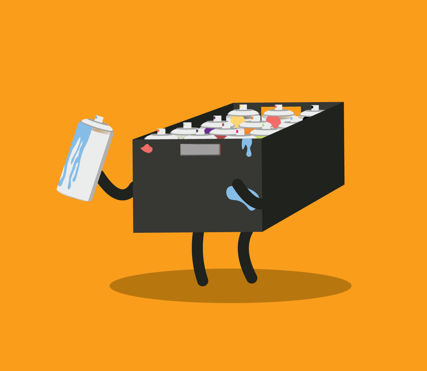 Comic box spray paint storage hack!