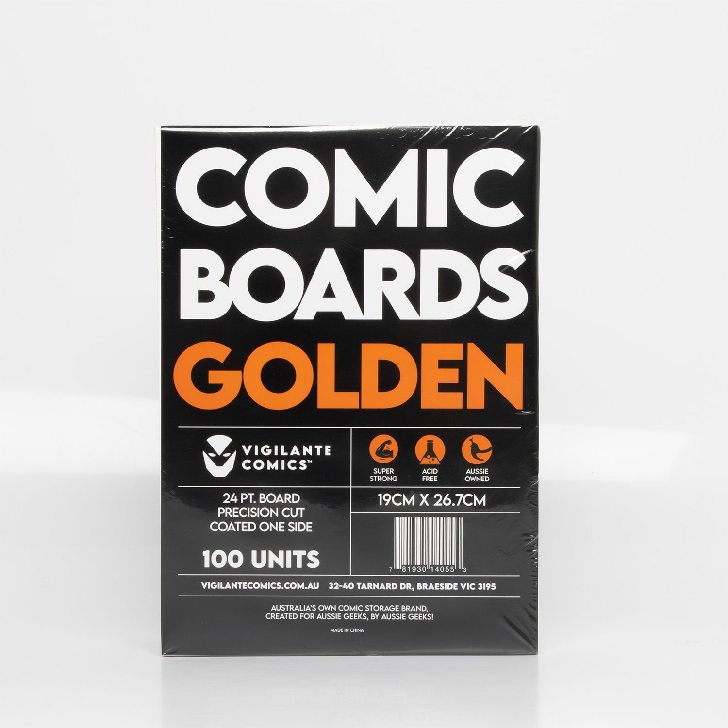 Acid-free comic boards for all comic sizes, protects and supports your collection from bends and creases.