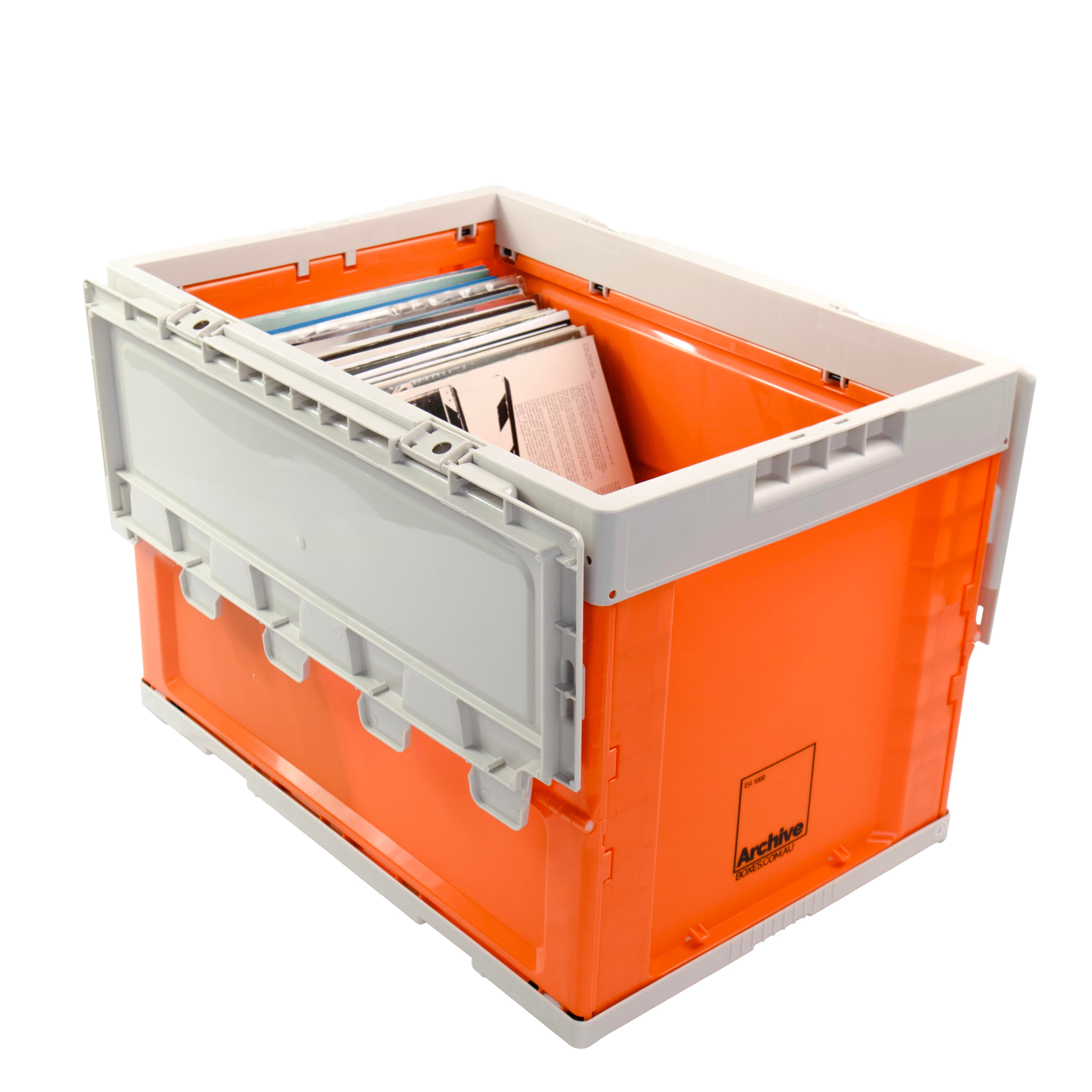 12" Vinyl Record Groovebox Crate – scale reference, vinyl record storage