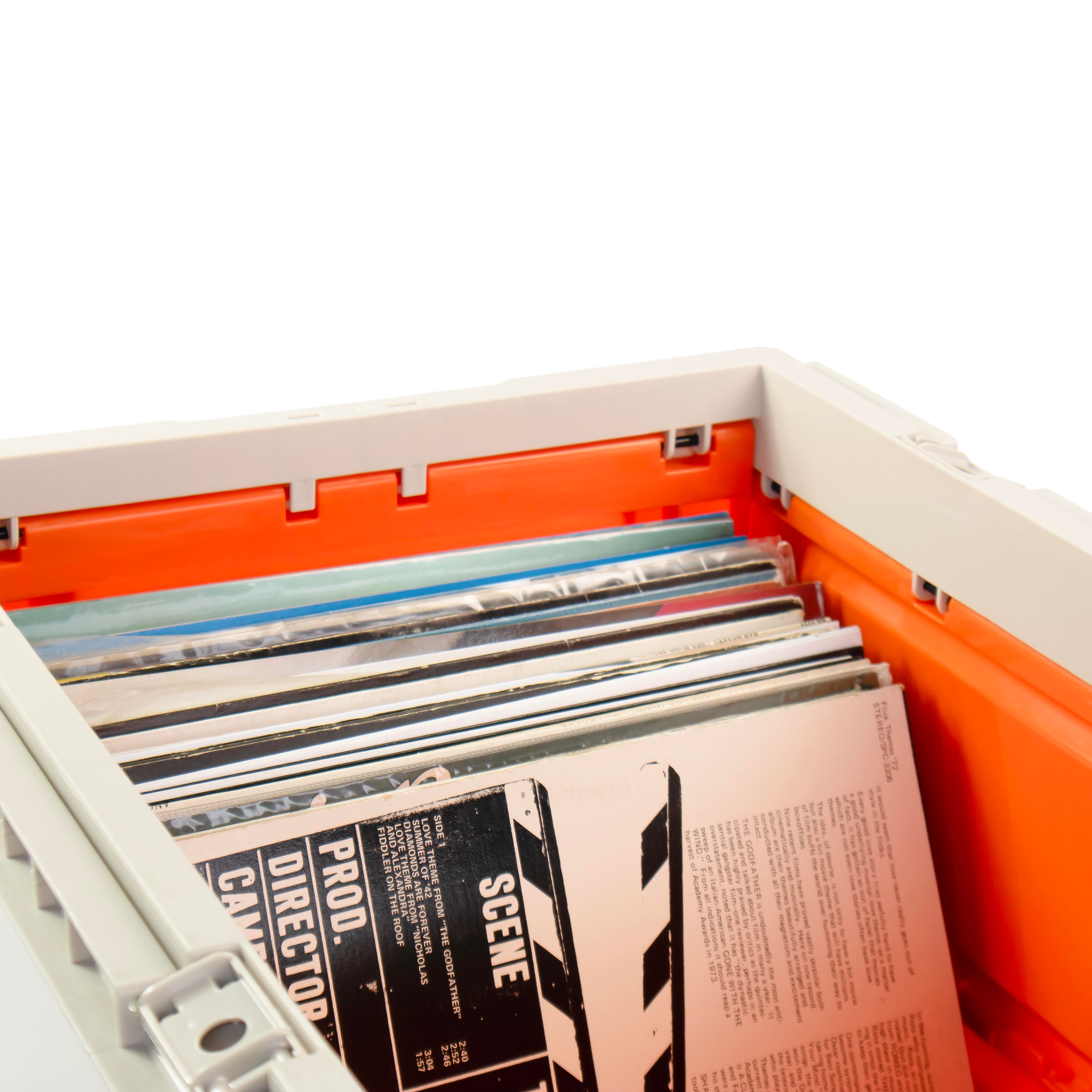 12" Vinyl Record Groovebox Crate – stacked storage, vinyl record storage
