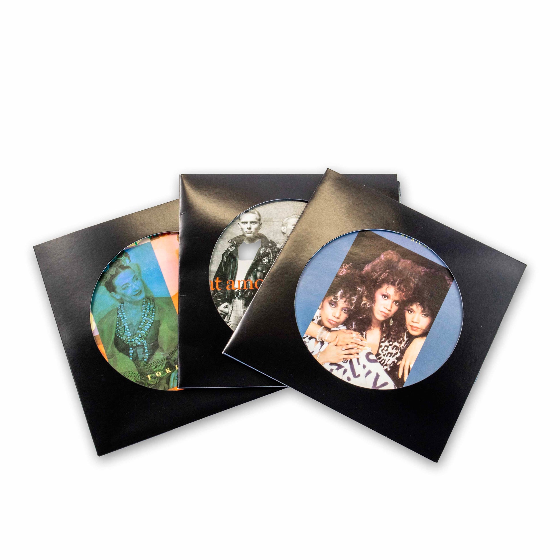 7"/45 RPM Vinyl Record Picture Jacket Sleeves – label & specs, vinyl record storage