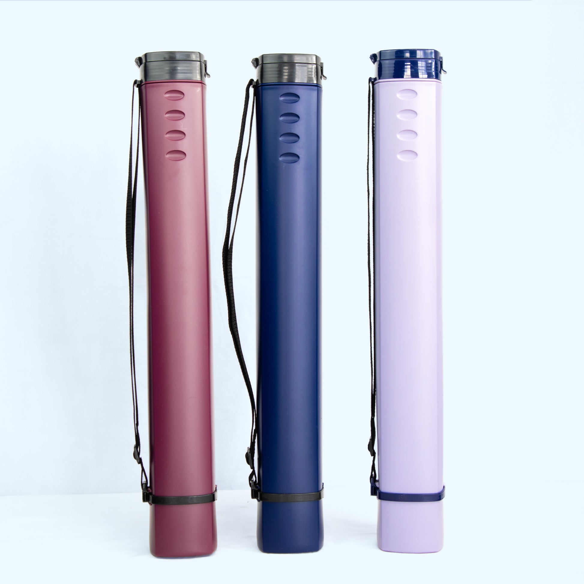 Poster storage tube with secure cap and protective casing