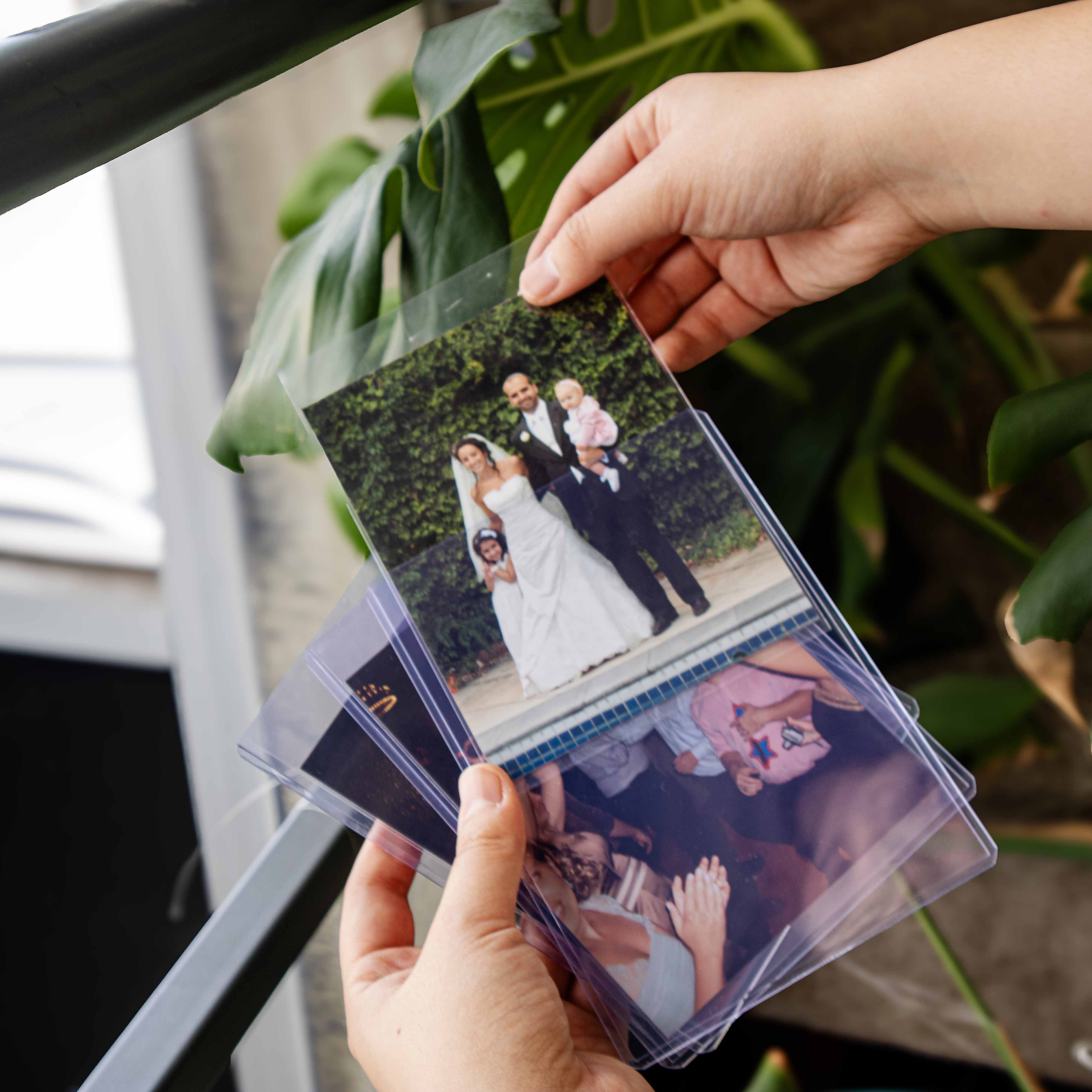 4x6" Photograph Toploaders Portrait – lifestyle in use, archival photo protection