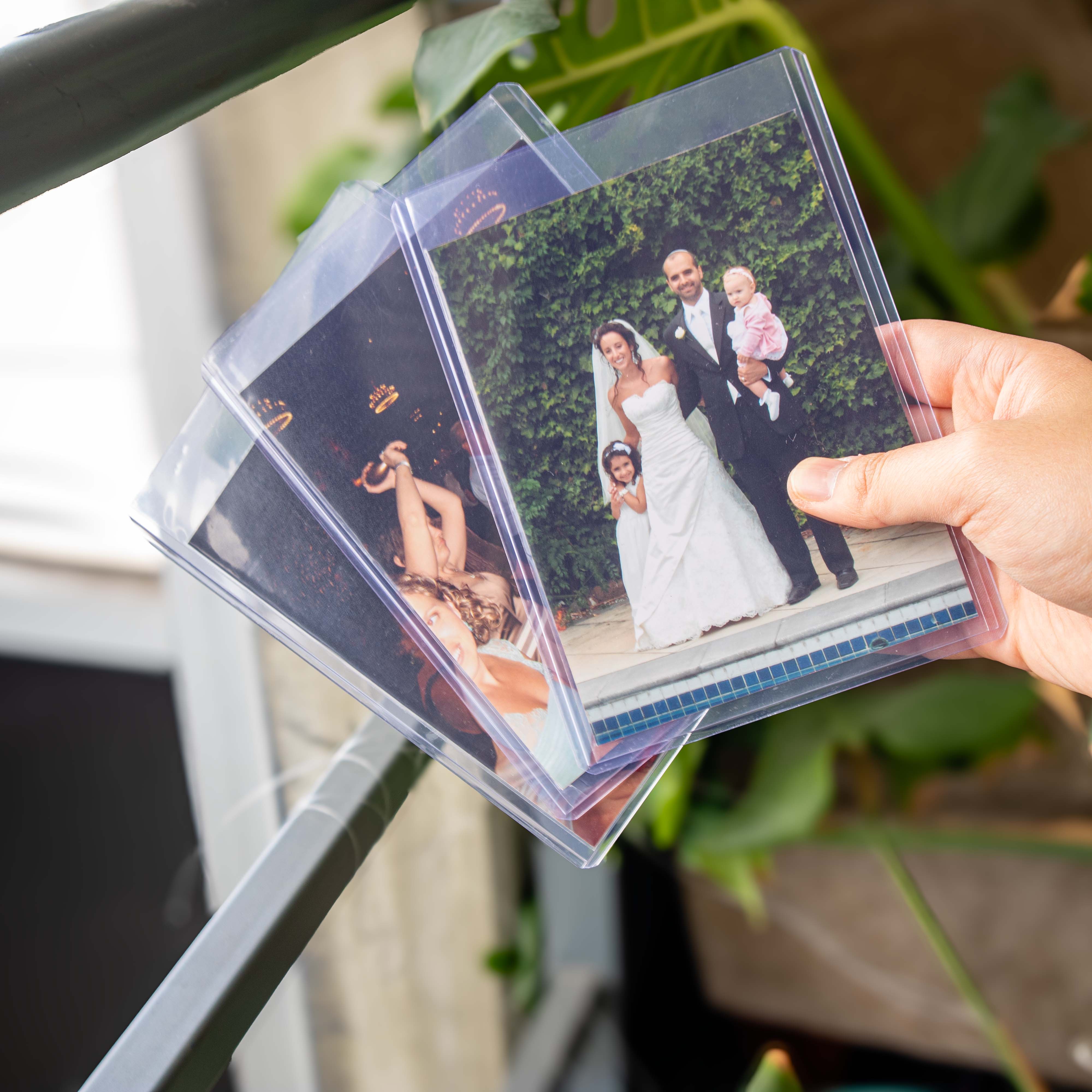 5x7" Photograph Toploaders – lifestyle in use, archival photo protection