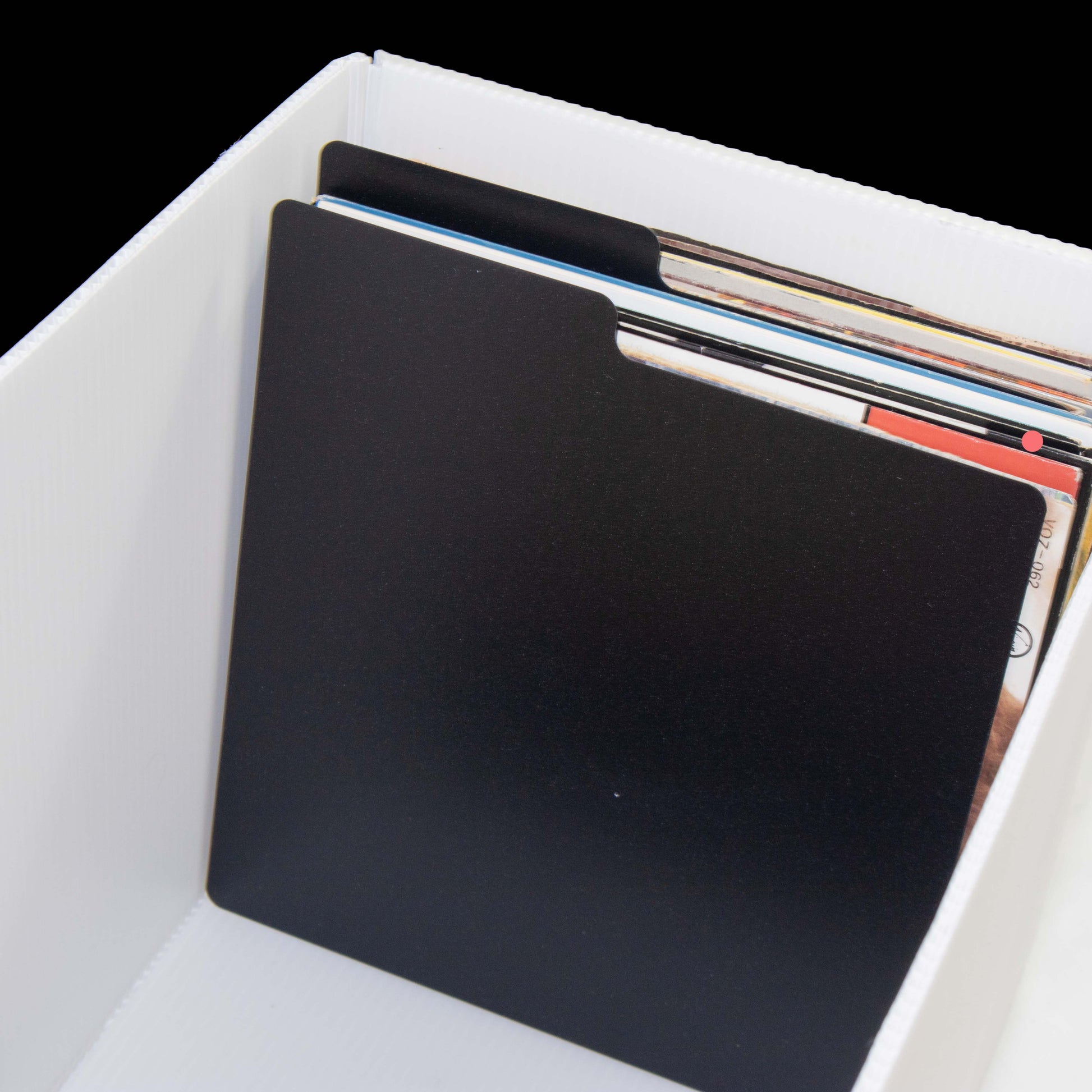 7"/45 RPM Vinyl Record Dividers 10 Pack – scale reference, vinyl record storage