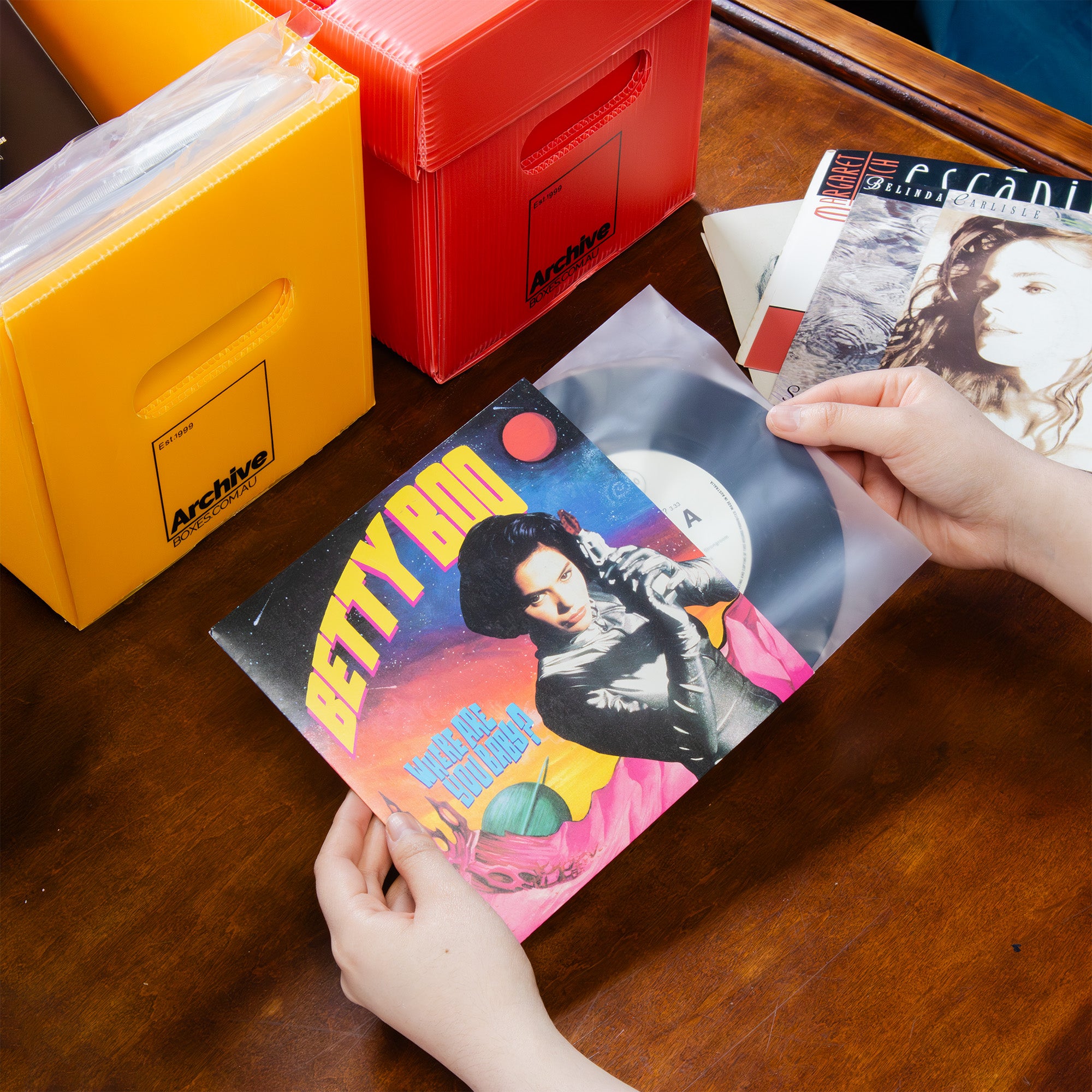 7"/45 RPM Vinyl Record Inner Sleeves – lifestyle in use, vinyl record storage