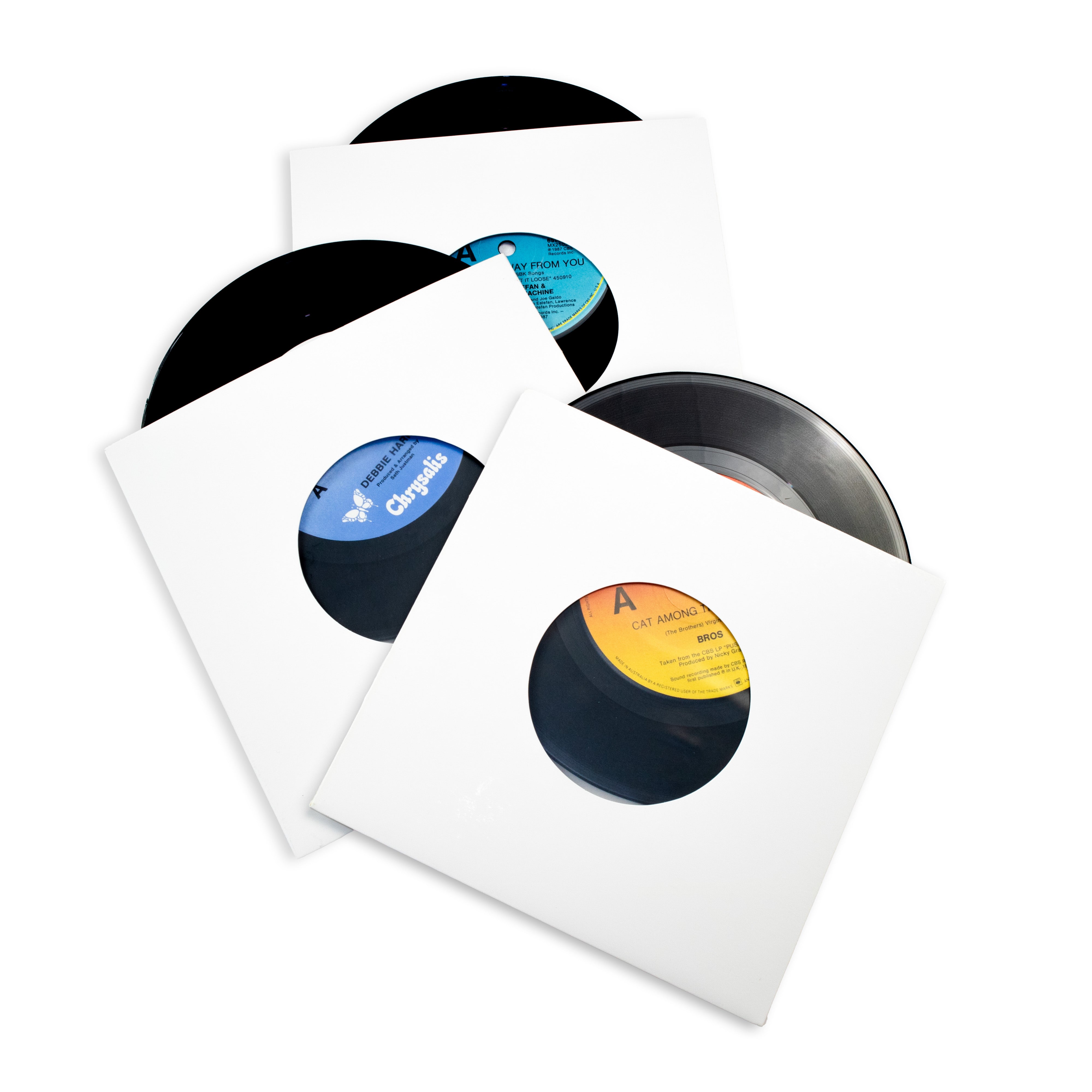 7-inch vinyl record jacket sleeves for 45 RPM singles made from thick, acid-free cardboard