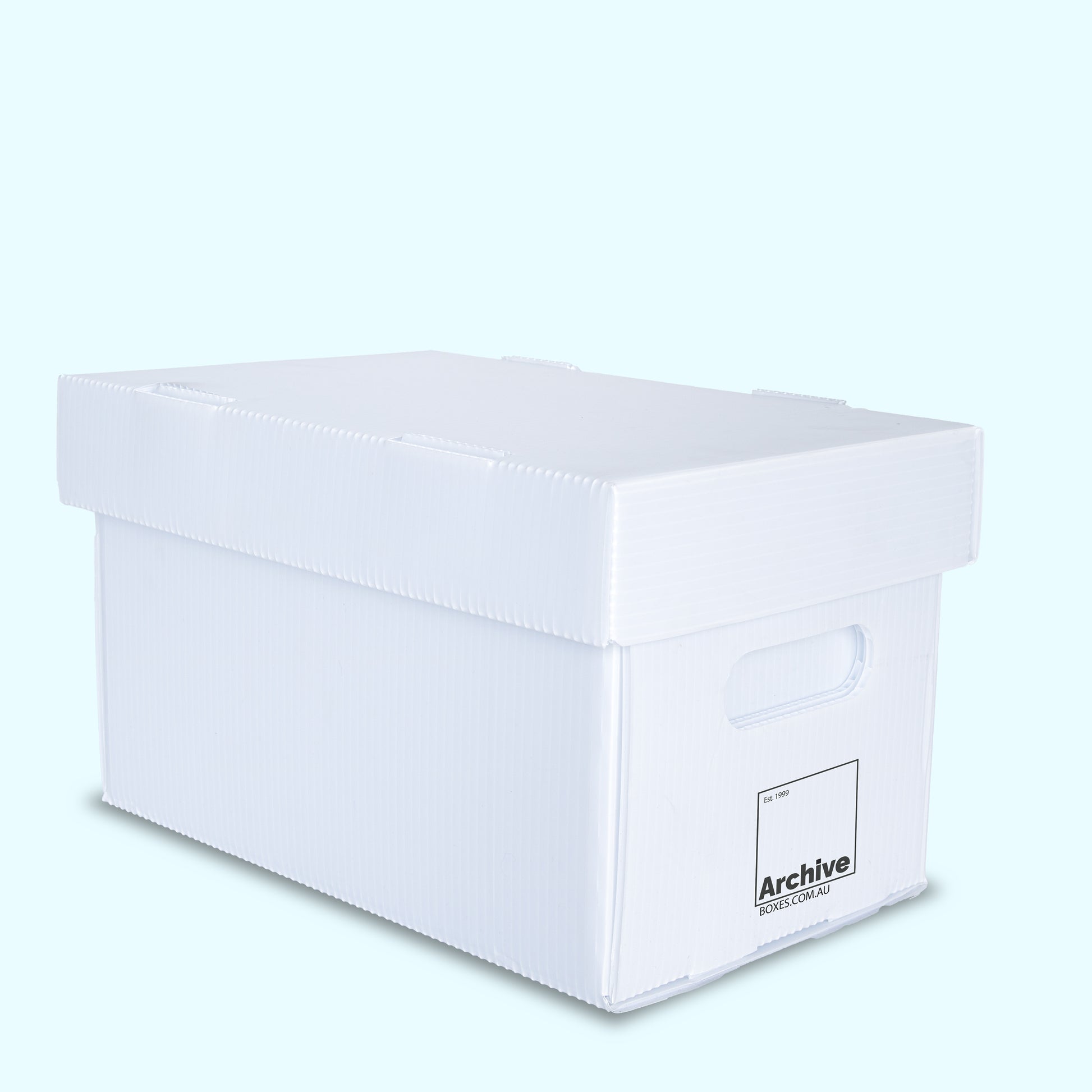 Archival-safe 7"/ 45 RPM vinyl storage box, acid-free and stackable for long-term protection