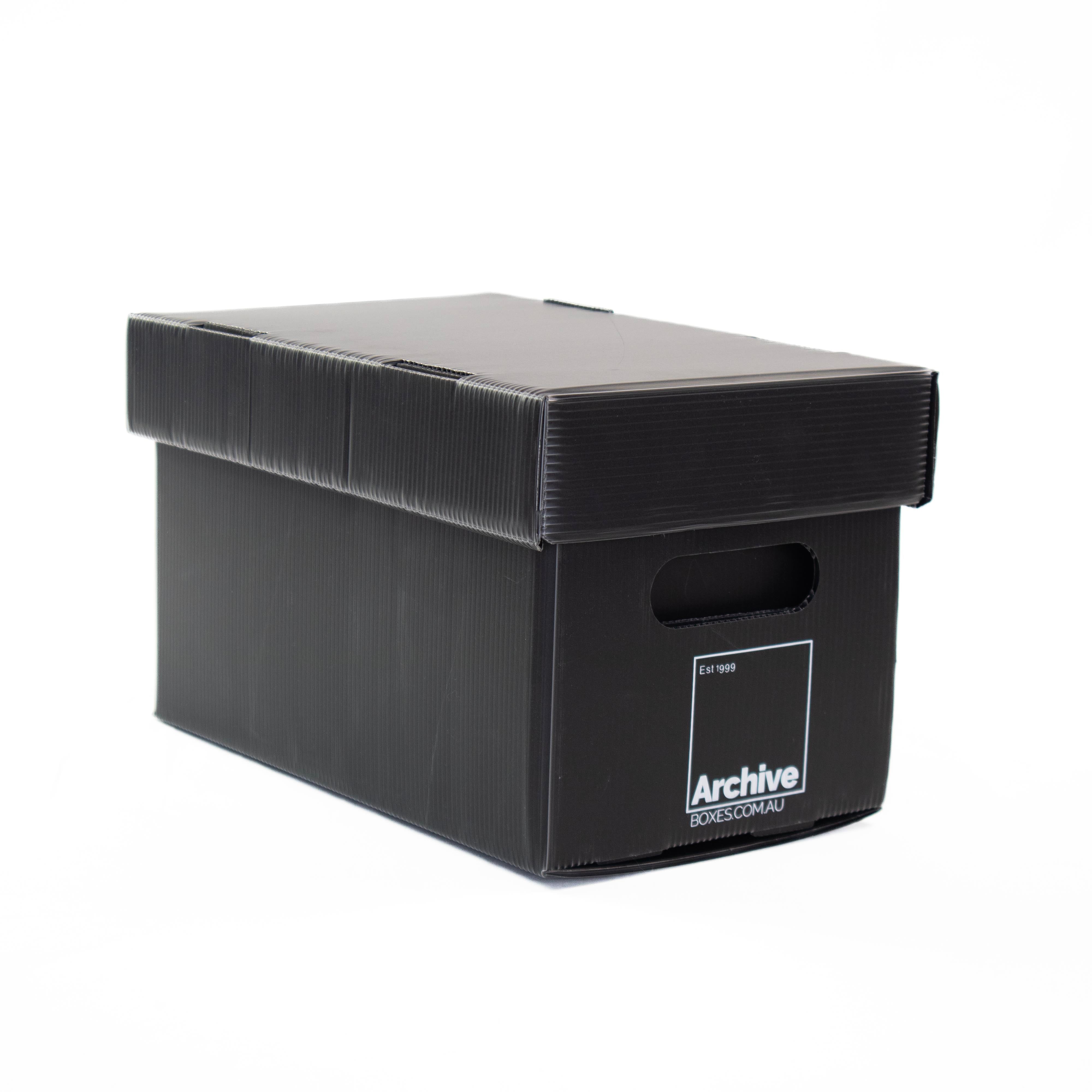 Archival-safe 7"/ 45 RPM vinyl storage box, acid-free and stackable for long-term protection
