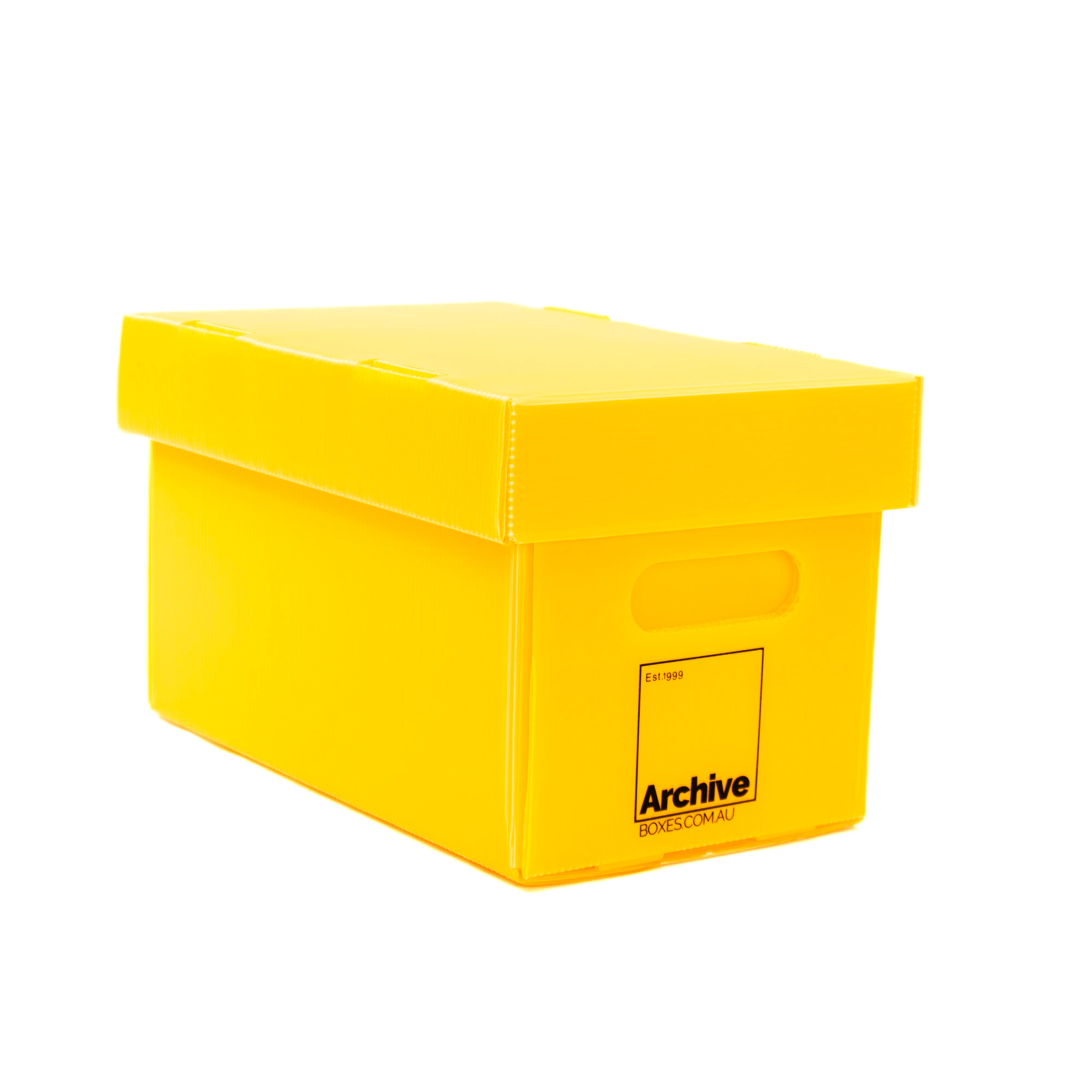 Archival-safe 7"/ 45 RPM vinyl storage box, acid-free and stackable for long-term protection