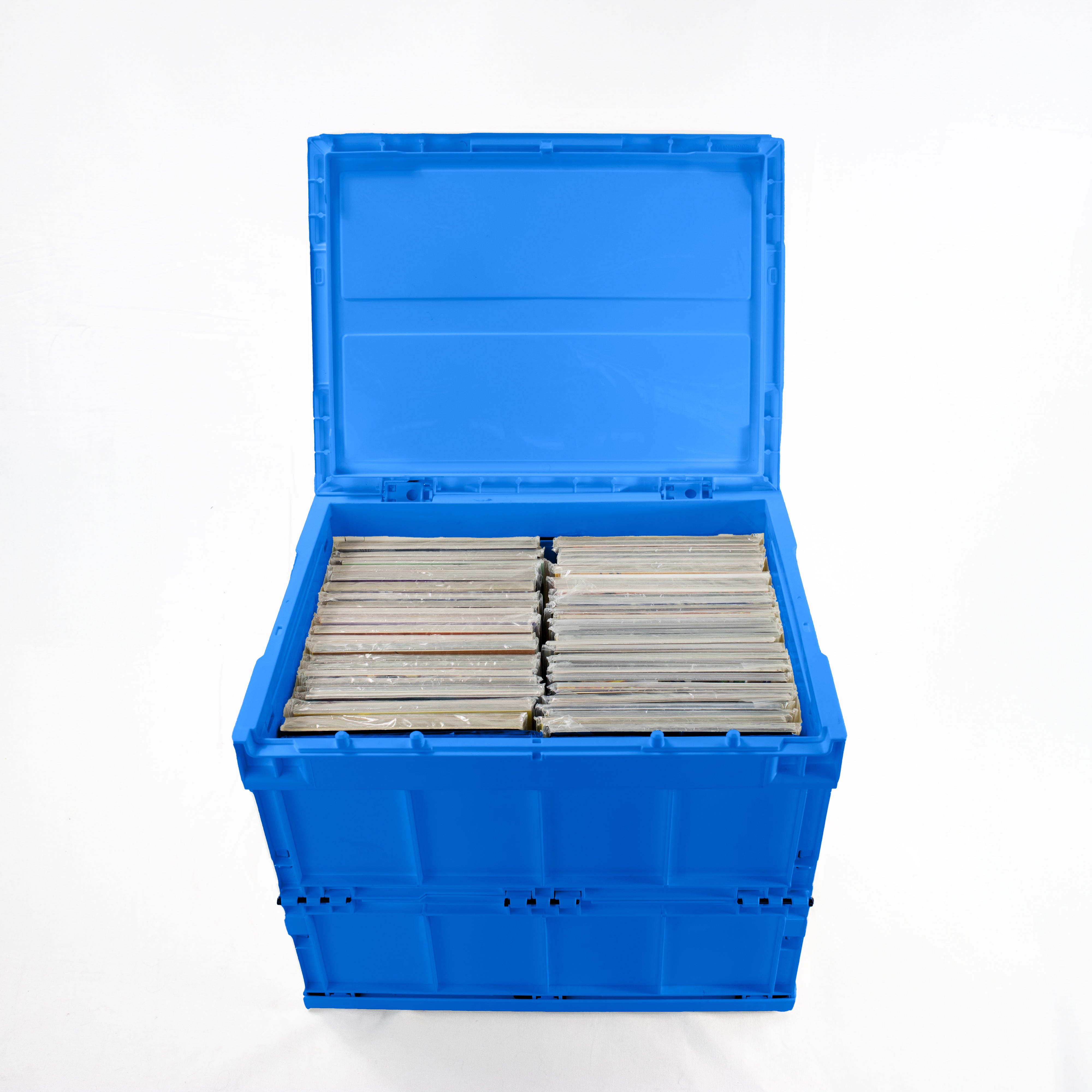 Heavy-duty comic book storage crate made from strong hard plastic, designed for durable protection and organisation of your comic book collection.