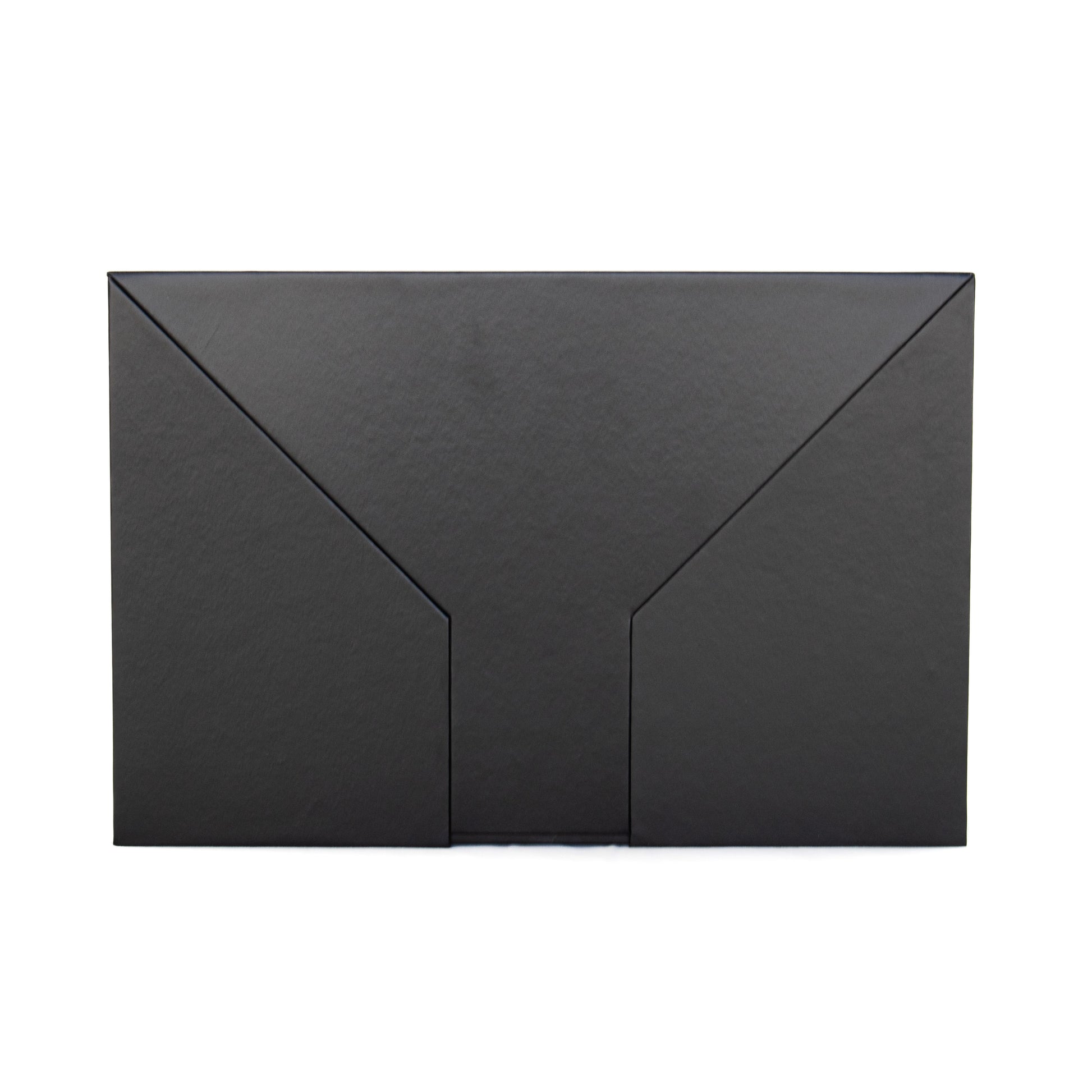 water-resistant paperboard folio with magnetic snap closure