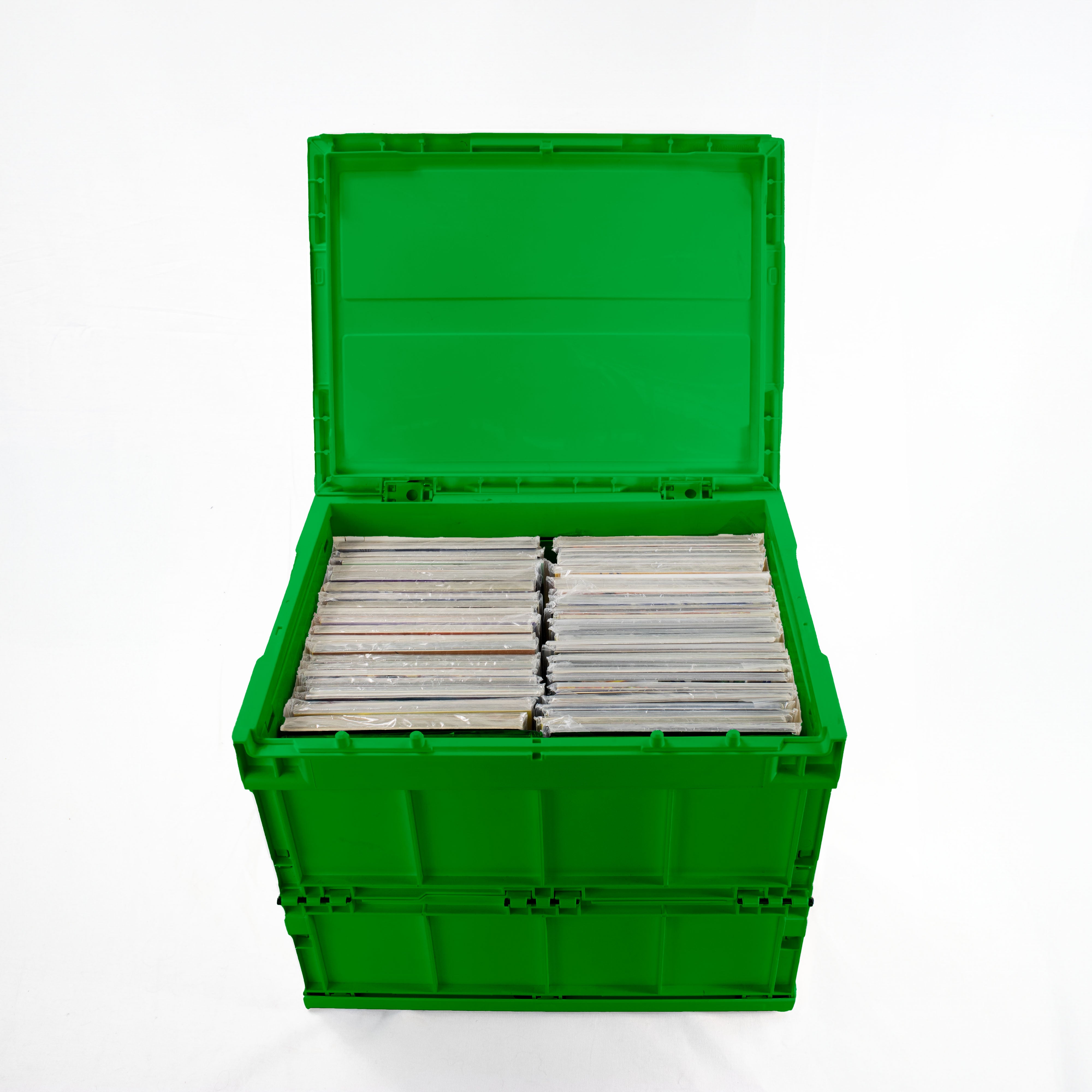 Heavy-duty comic book storage crate made from strong hard plastic, designed for durable protection and organisation of your comic book collection.