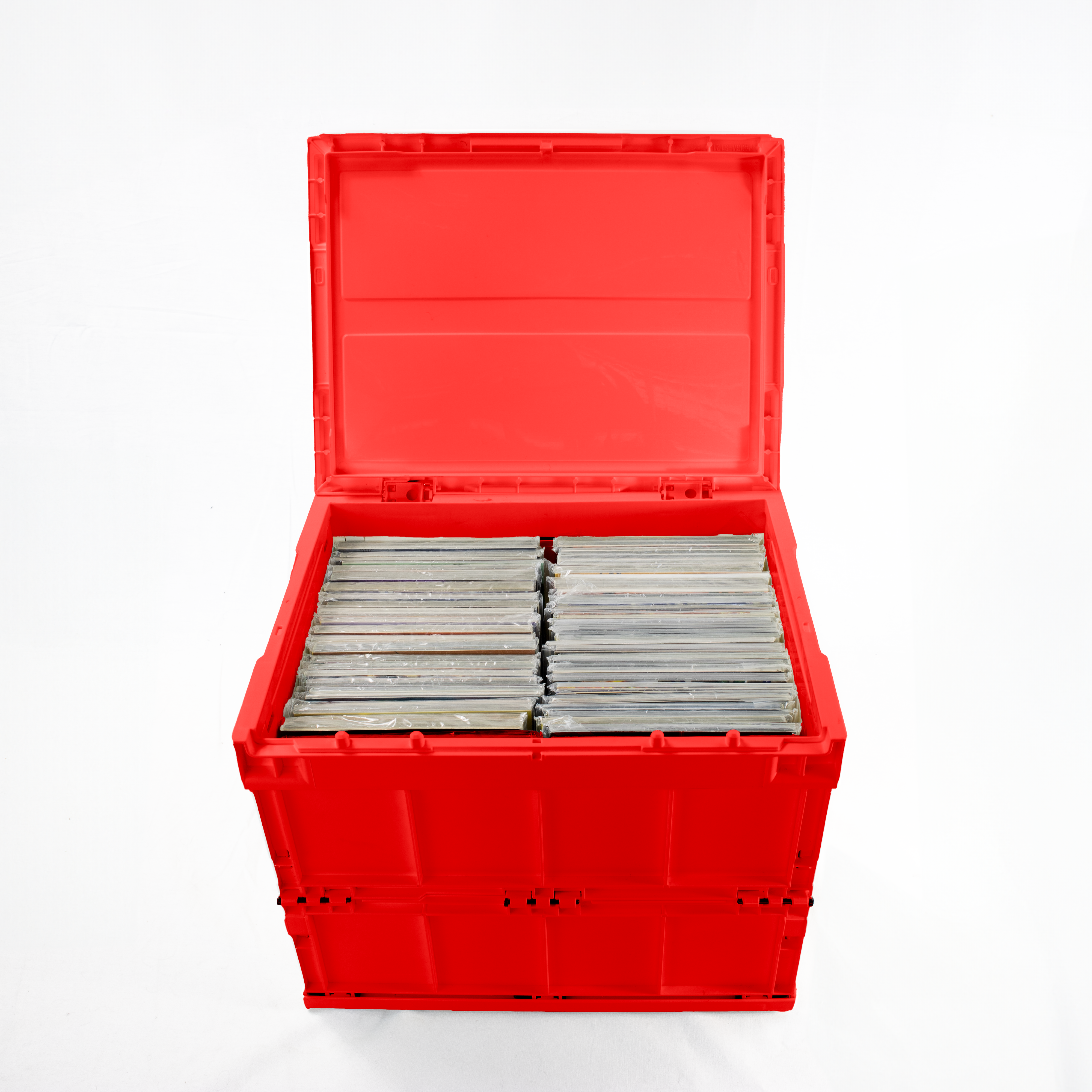 Heavy-duty comic book storage crate made from strong hard plastic, designed for durable protection and organisation of your comic book collection.