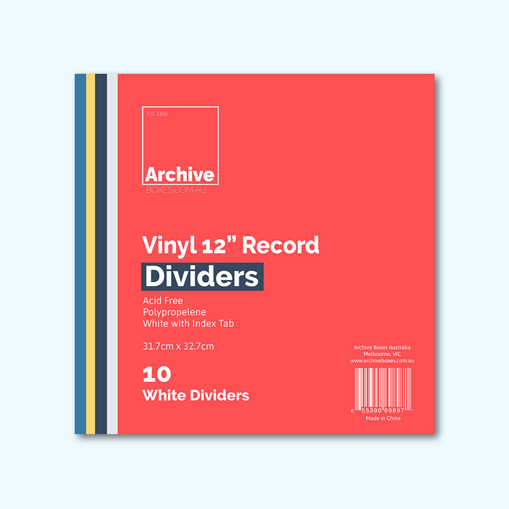 12" Vinyl Record Dividers 10 Pack