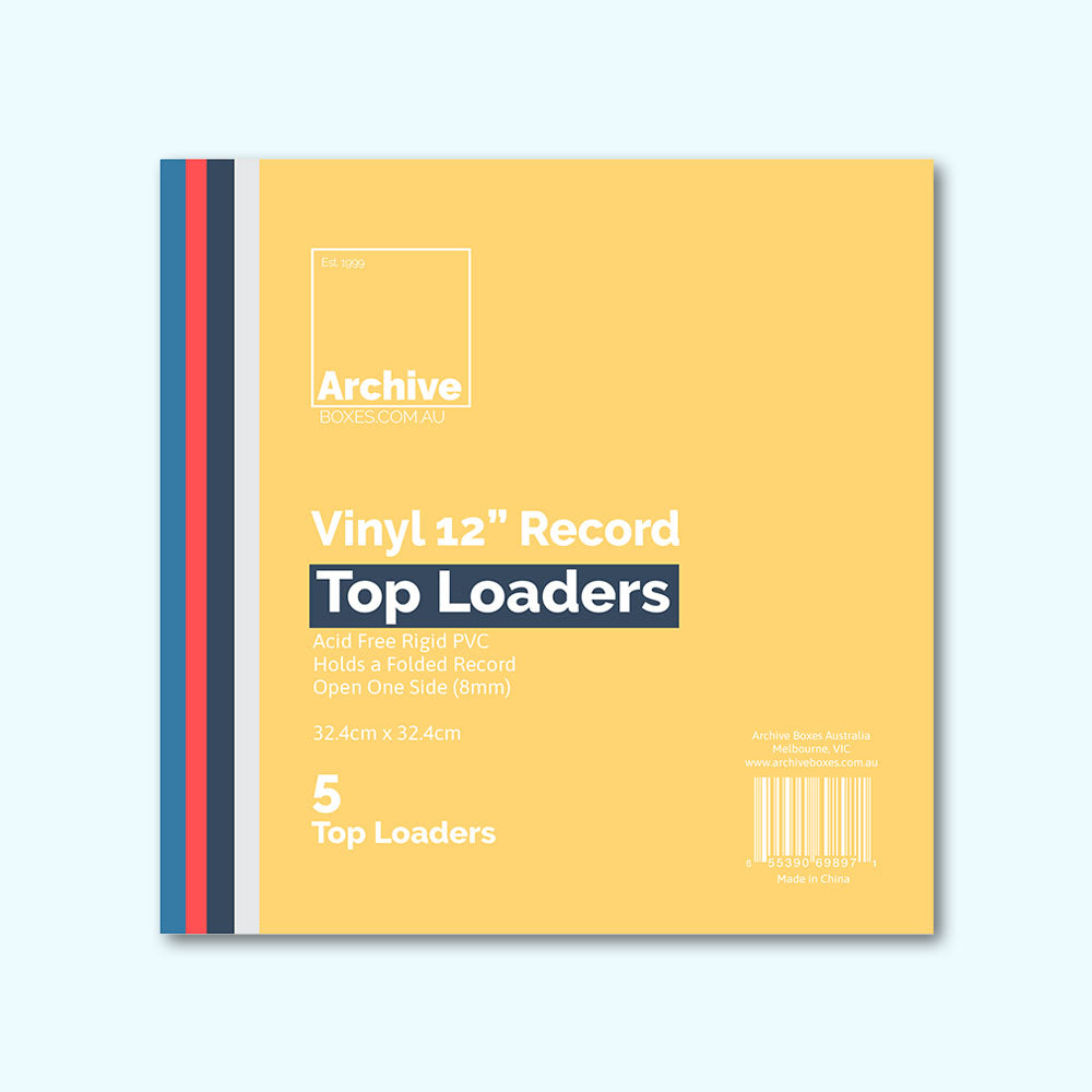 12-inch vinyl record toploaders for protecting LP covers and sleeves — made from crystal-clear, archival-safe polypropylene.