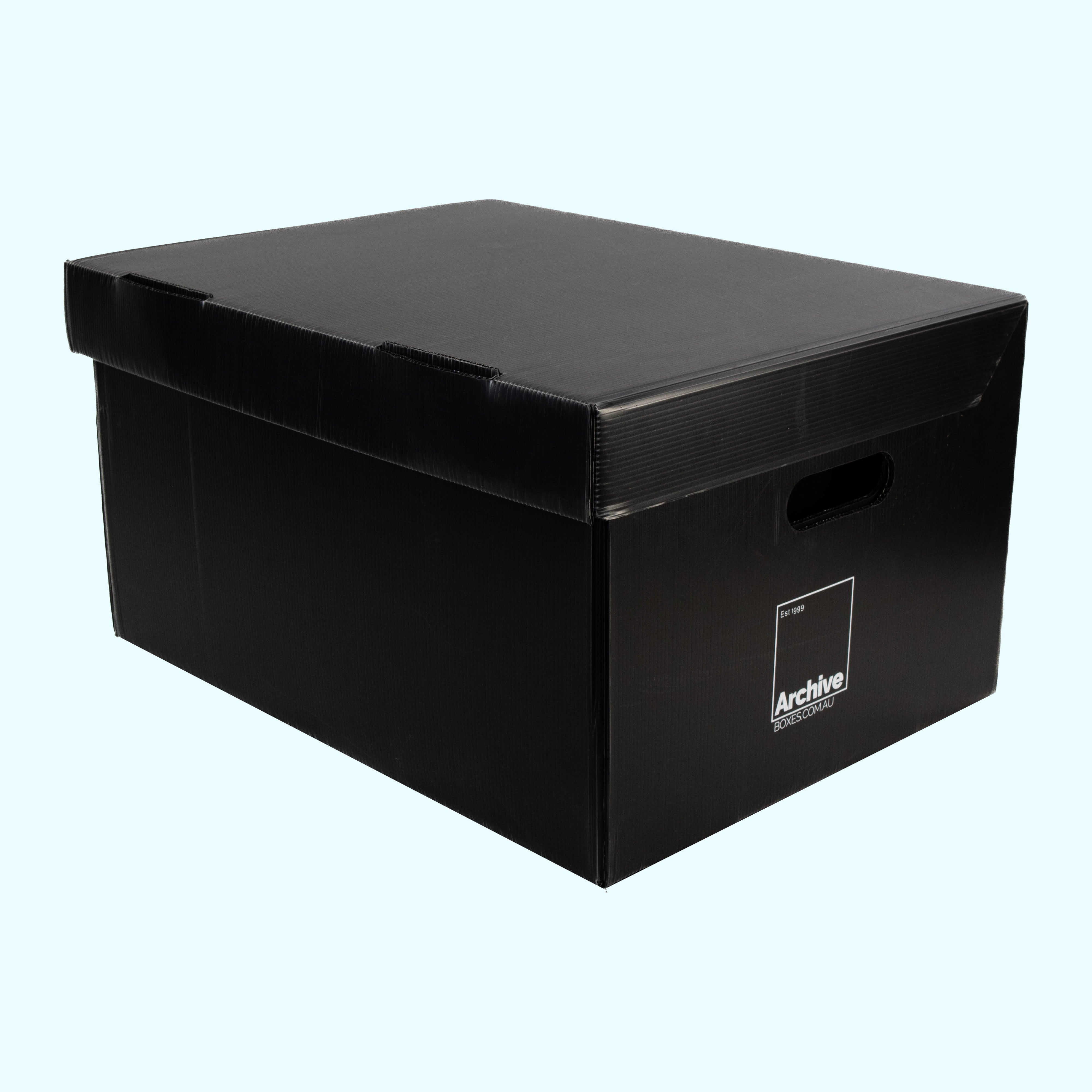 A3 Archive Box with Attached Lid – front view, acid-free document storage Australia