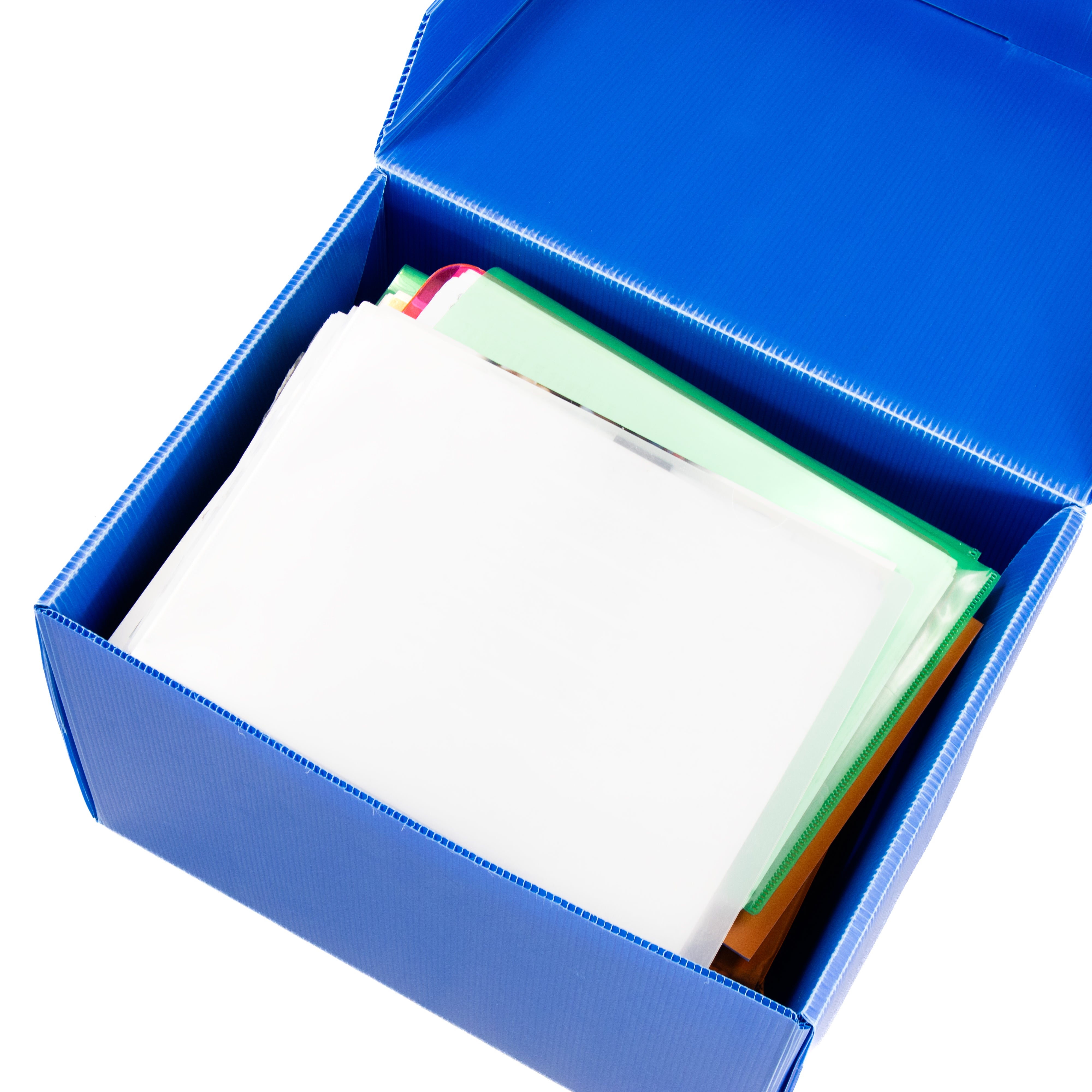 A4 Archive Box with Attached Lid – lifestyle in use, acid-free document storage Australia