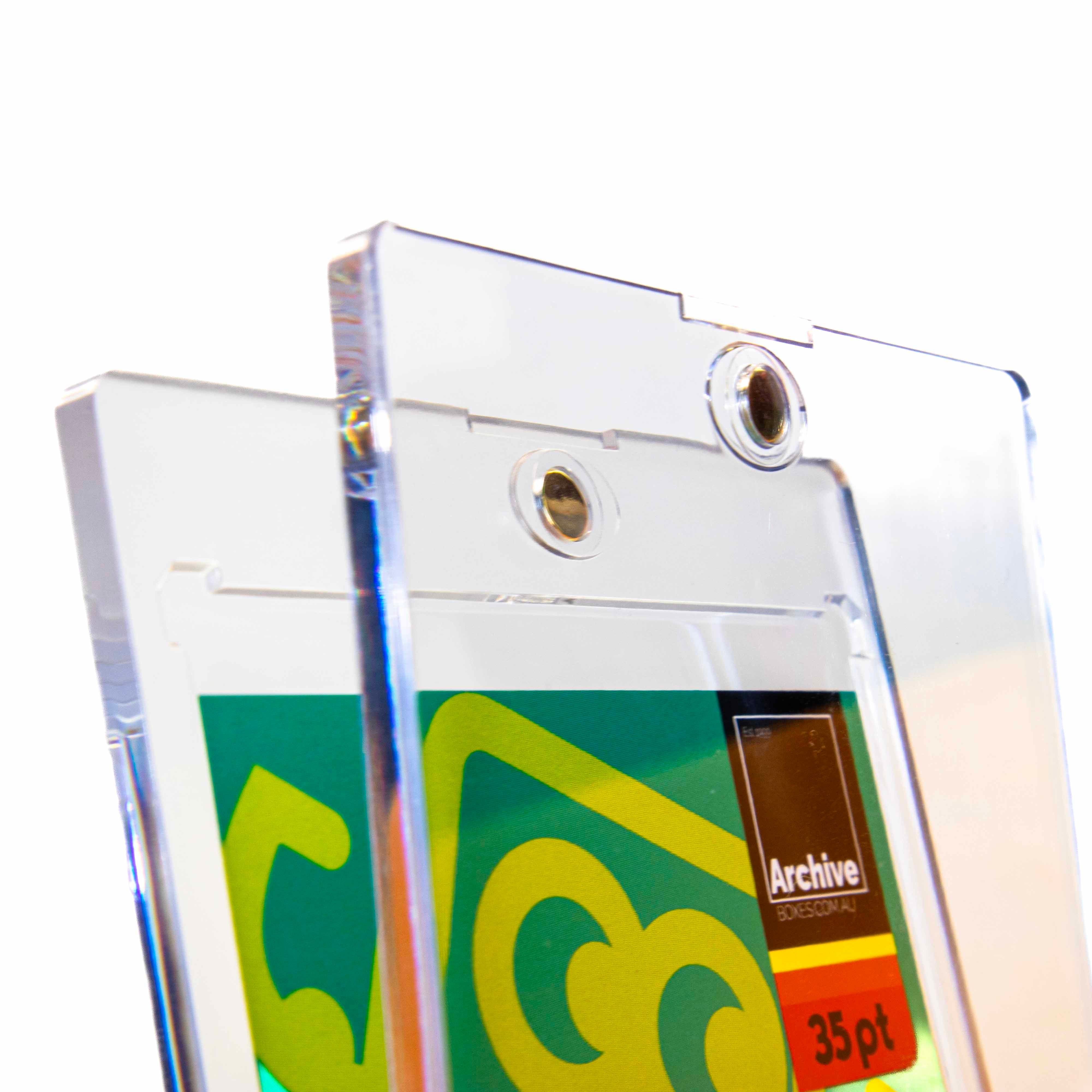 35PT Card One-Touch Magnetic Holder – alternate angle, trading card protection