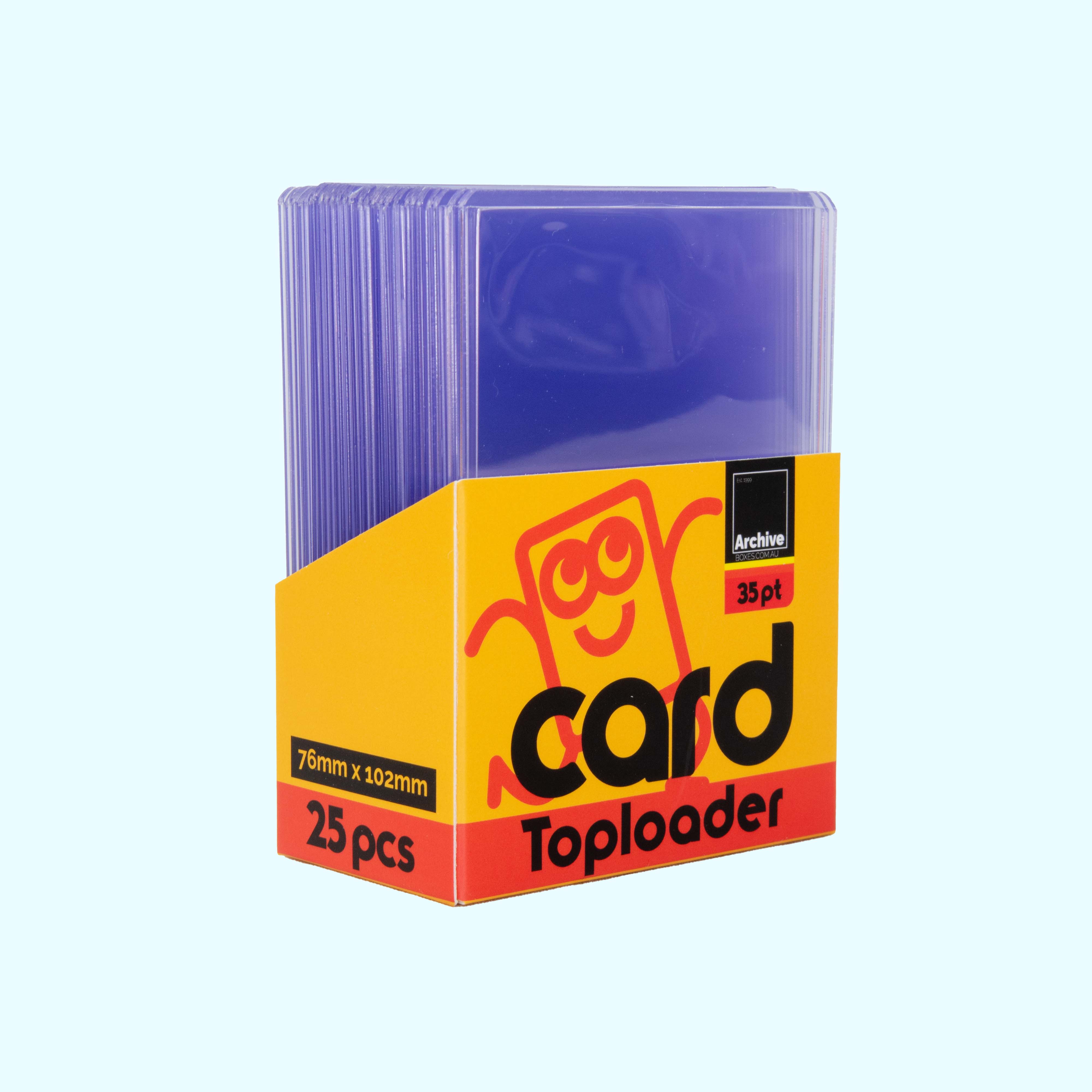 35PT Card Toploaders – front view, trading card protection