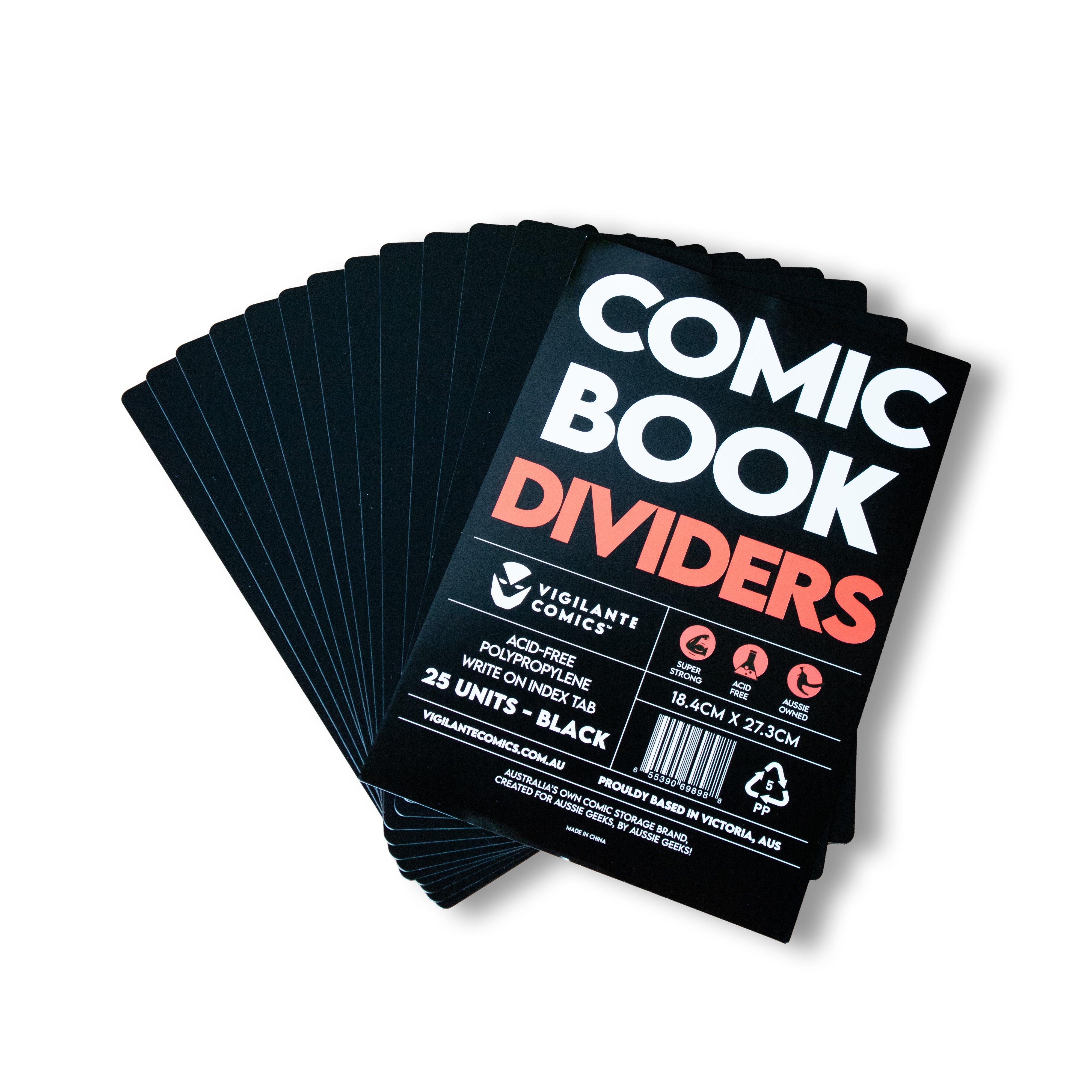 Comic Book Dividers – alternate angle, comic book storage