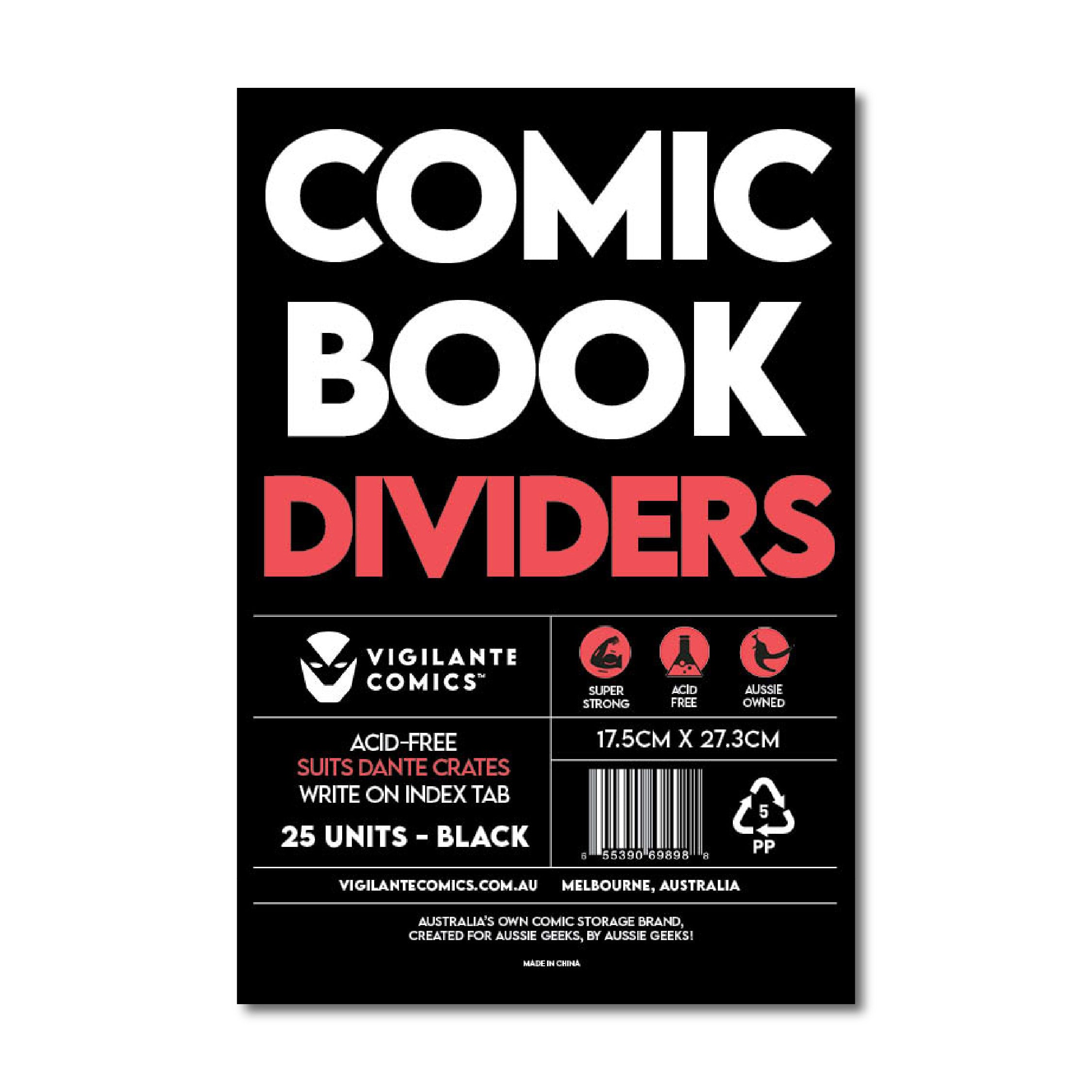 Comic Book Dividers – packaging shot, comic book storage