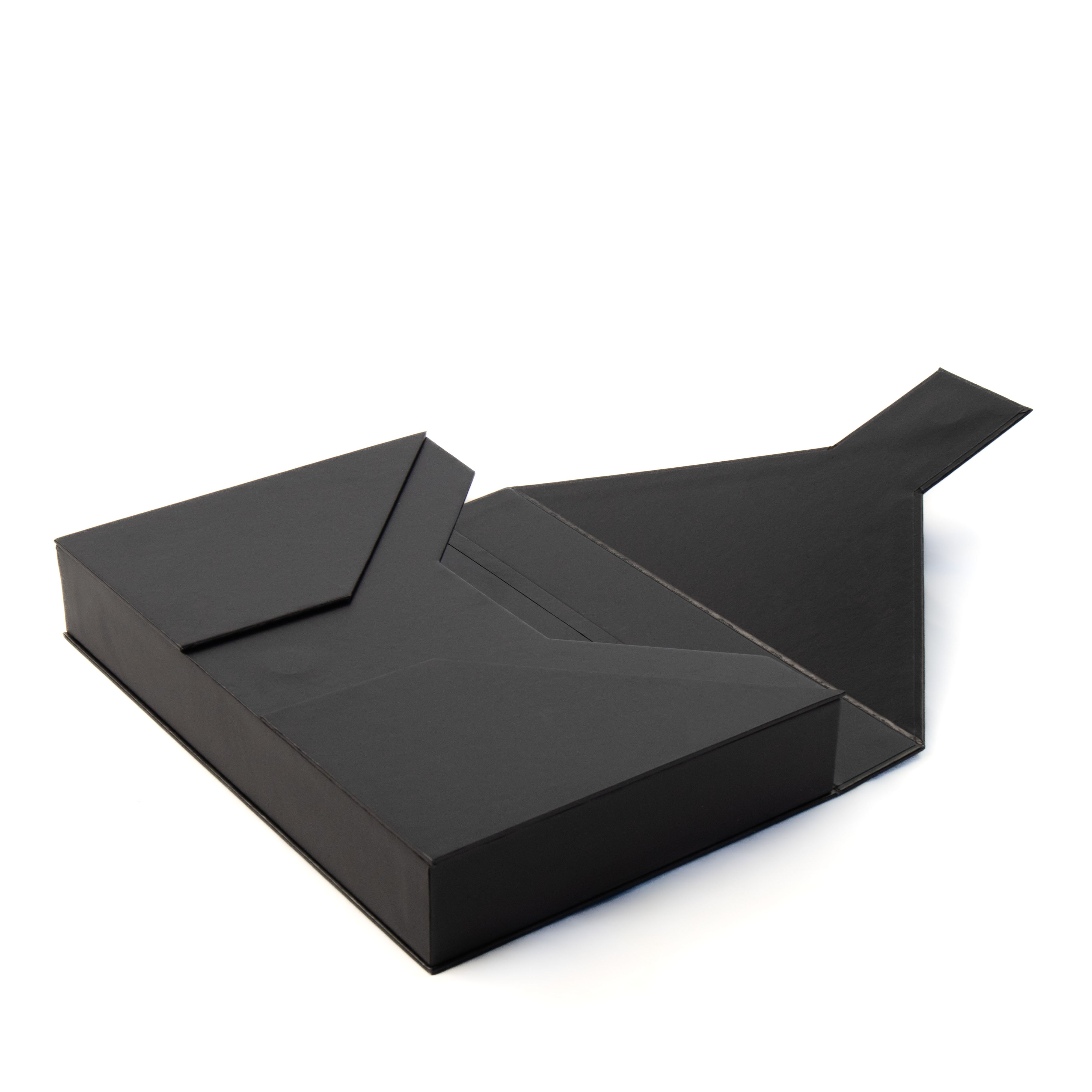 water-resistant paperboard folio with magnetic snap closure