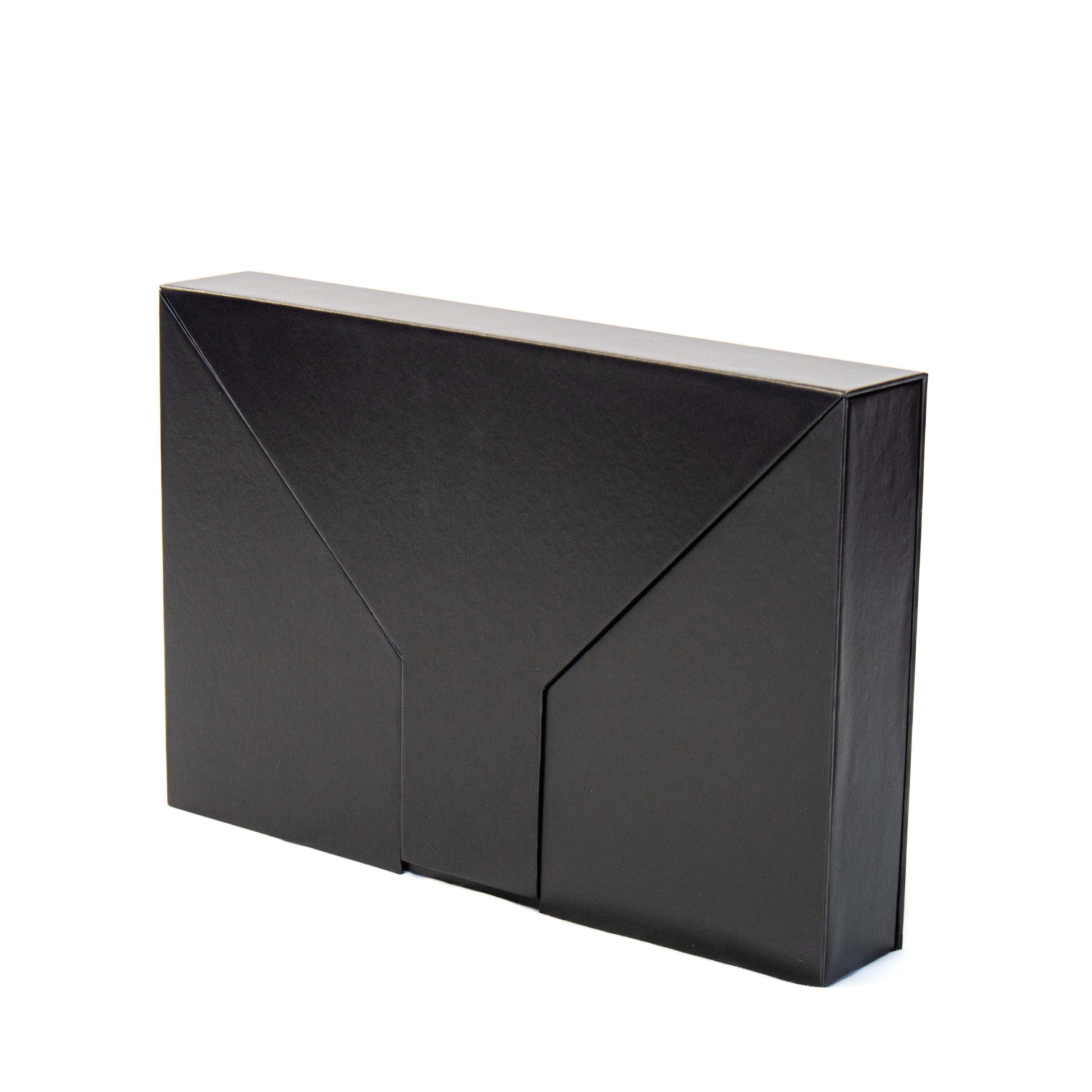 water-resistant paperboard folio with magnetic snap closure