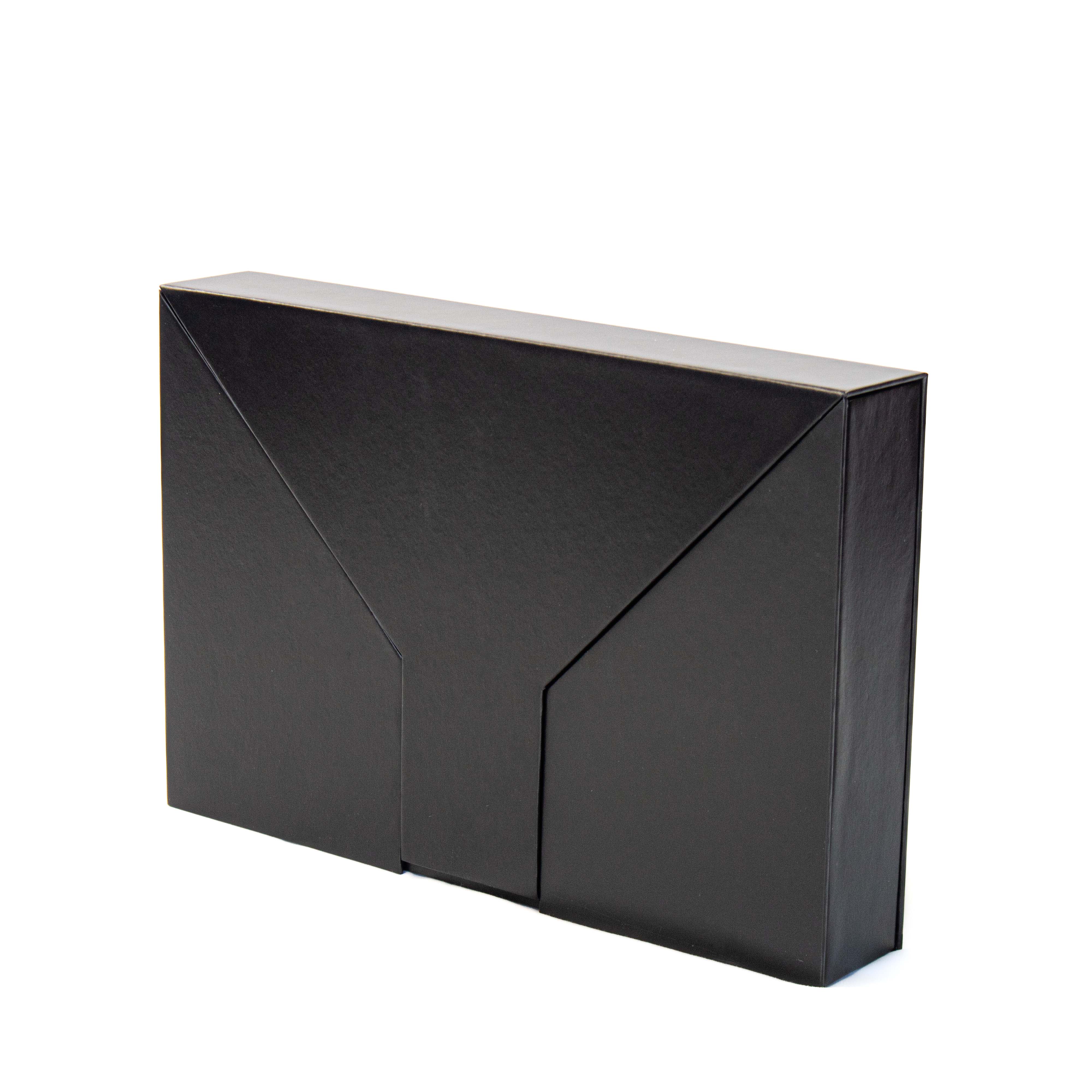 water-resistant paperboard folio with magnetic snap closure