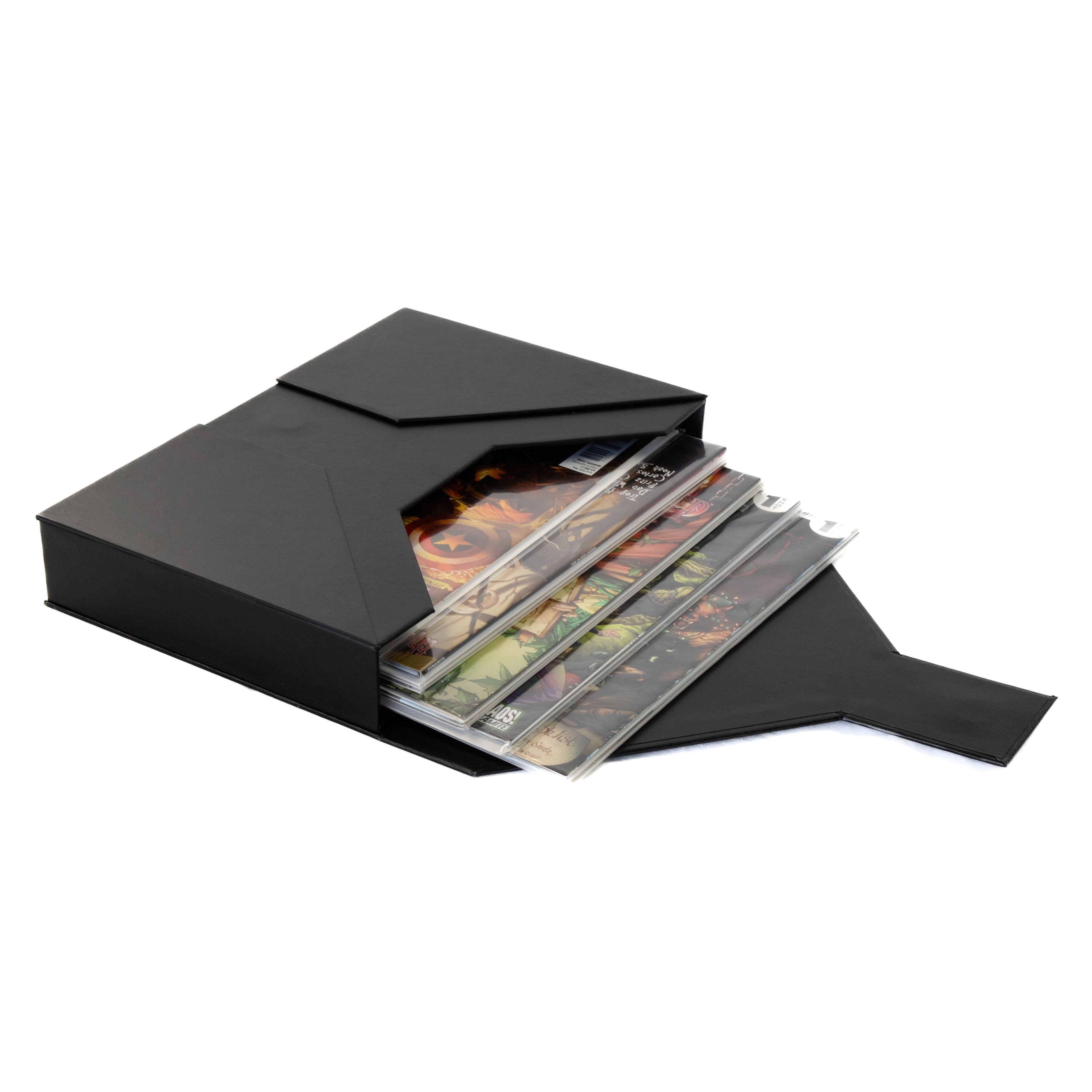 water-resistant paperboard folio with magnetic snap closure