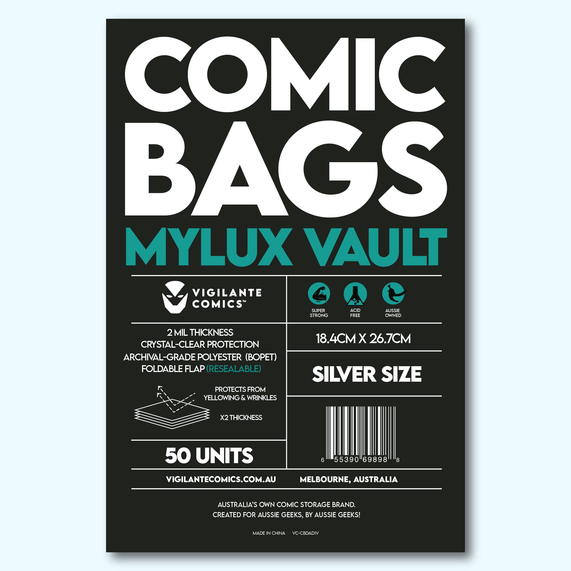 Mylux Vault Mylar Silver Size Comic Book Bags
