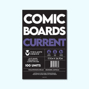 Current Comic Book Boards – front view, acid-free comic protection