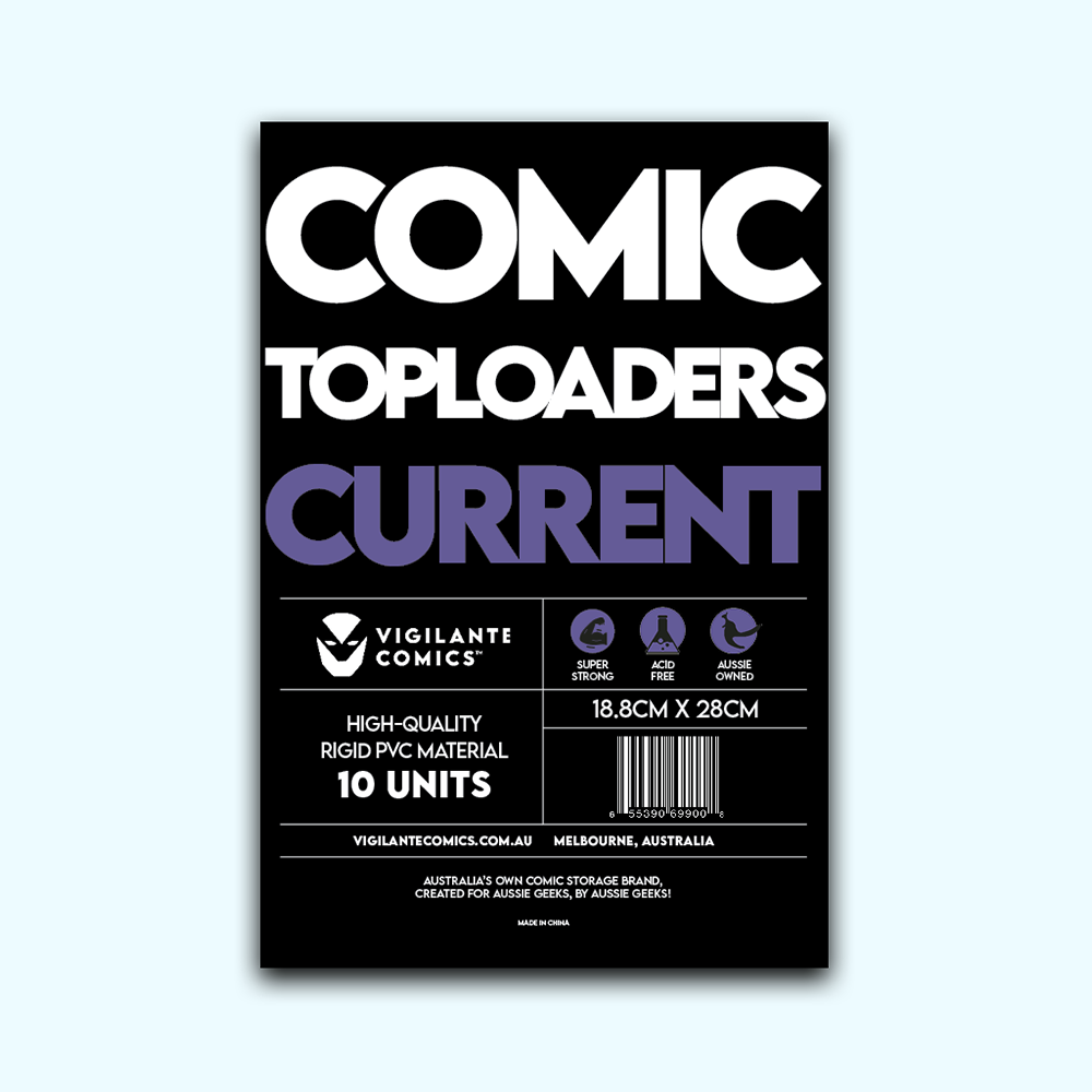 Current Comic Book Toploaders – front view, comic book storage