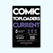 Current Comic Book Toploaders – front view, comic book storage
