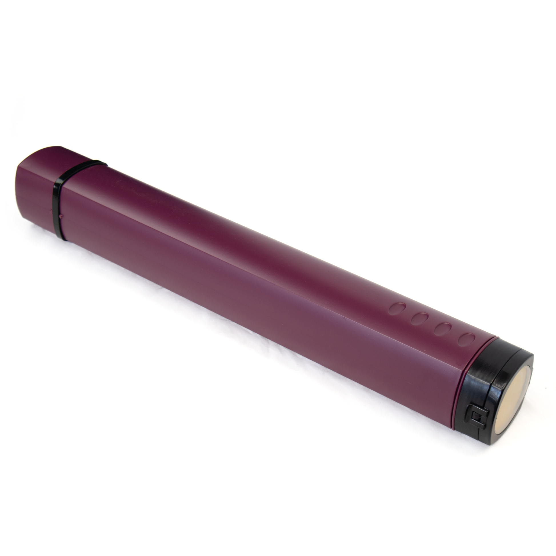 Poster storage tube with secure cap and protective casing