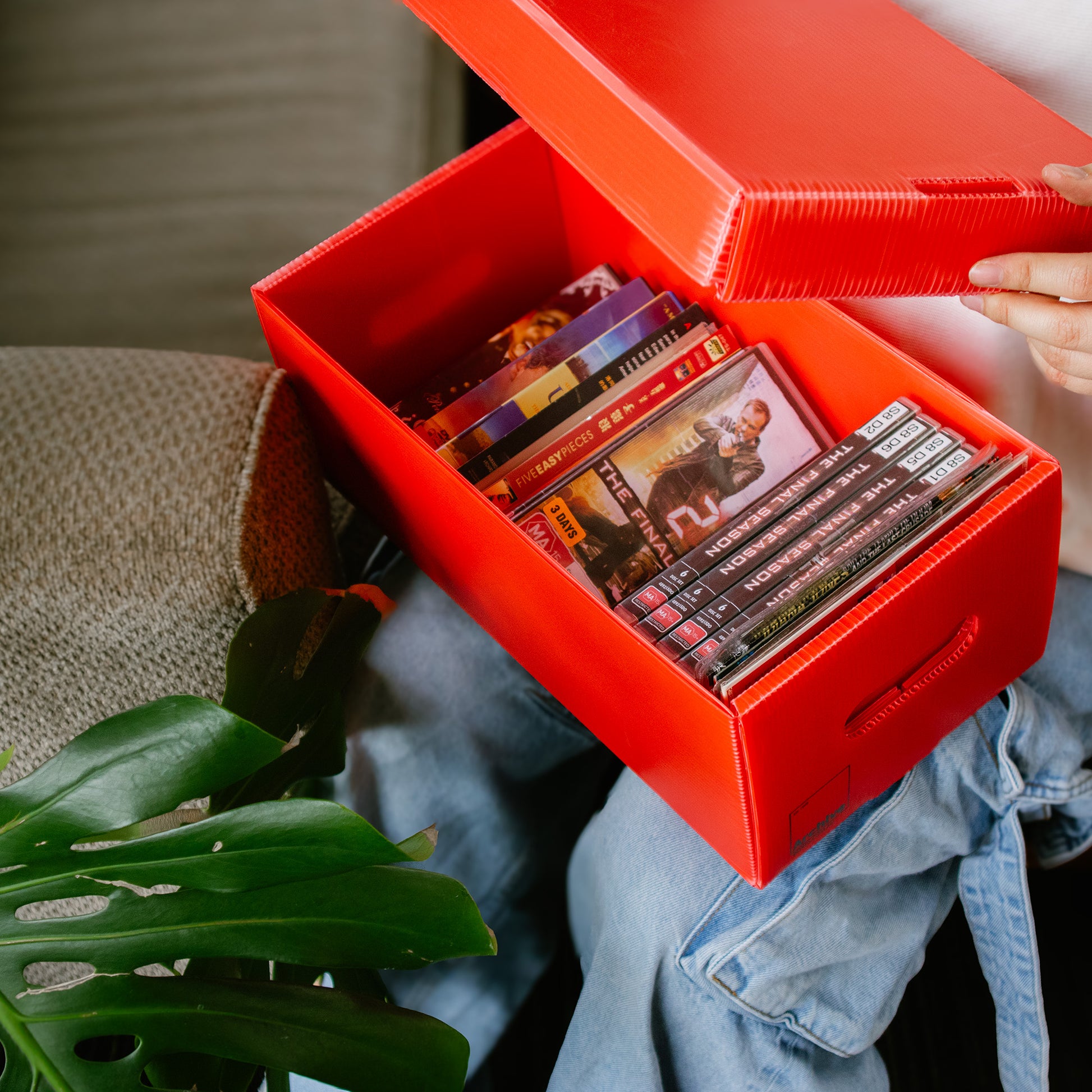 DVD Storage Box – alternate angle, DVD media storage