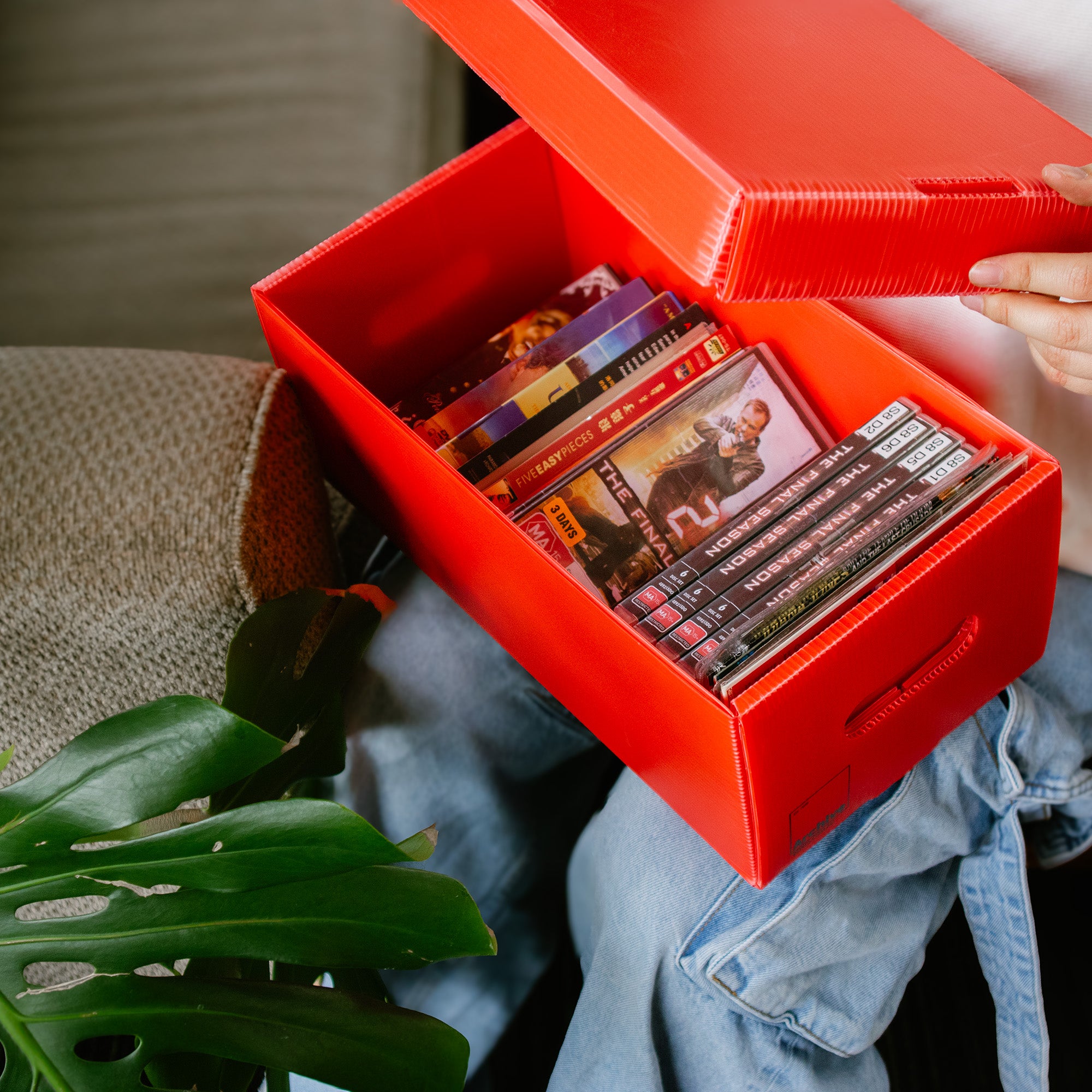 DVD Storage Box – alternate angle, DVD media storage