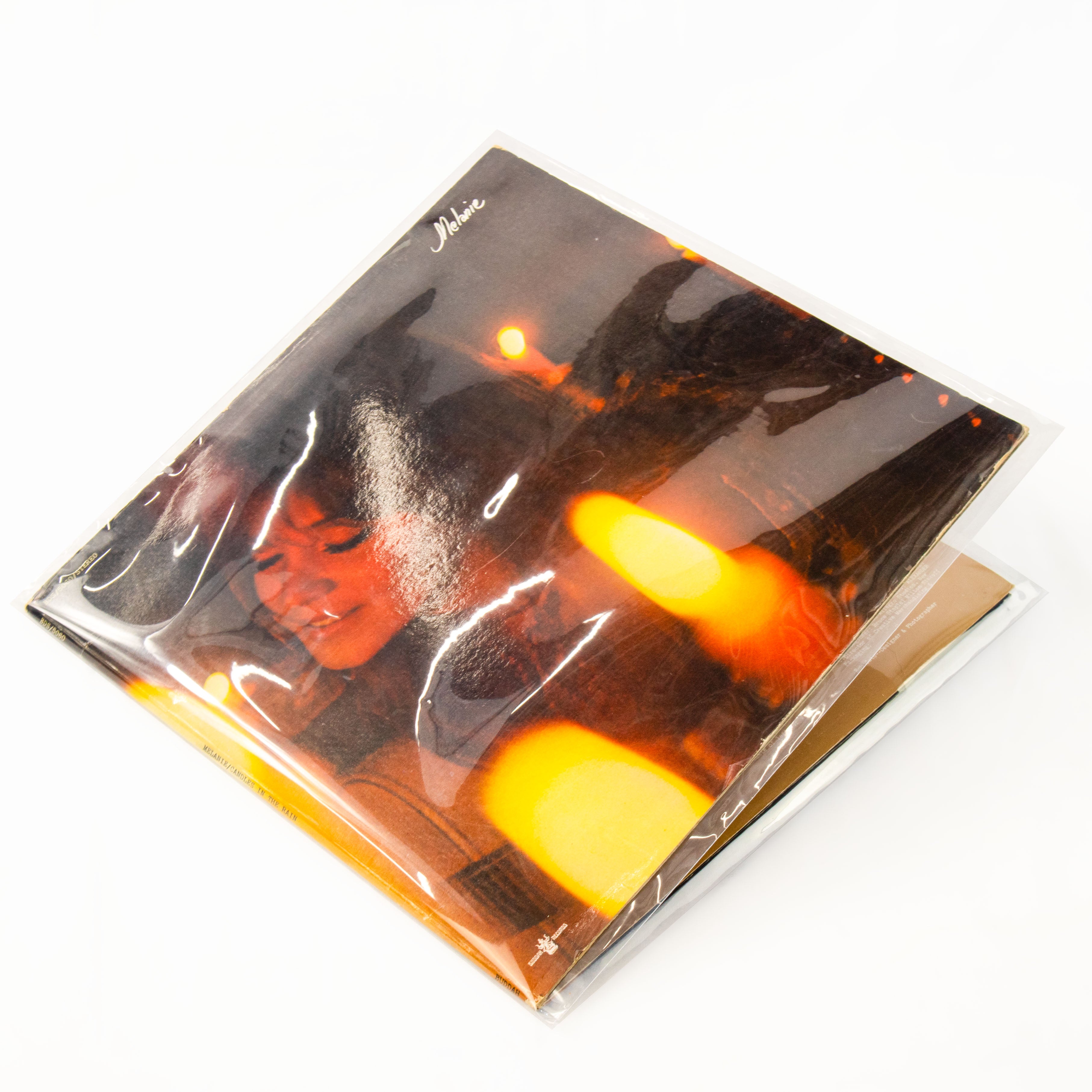 High-clarity polypropylene vinyl sleeve with anti-static, anti-scratch surface for gatefold LP protection.