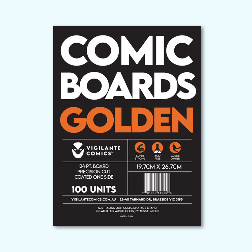 Golden Comic Book Boards – front view, acid-free comic protection