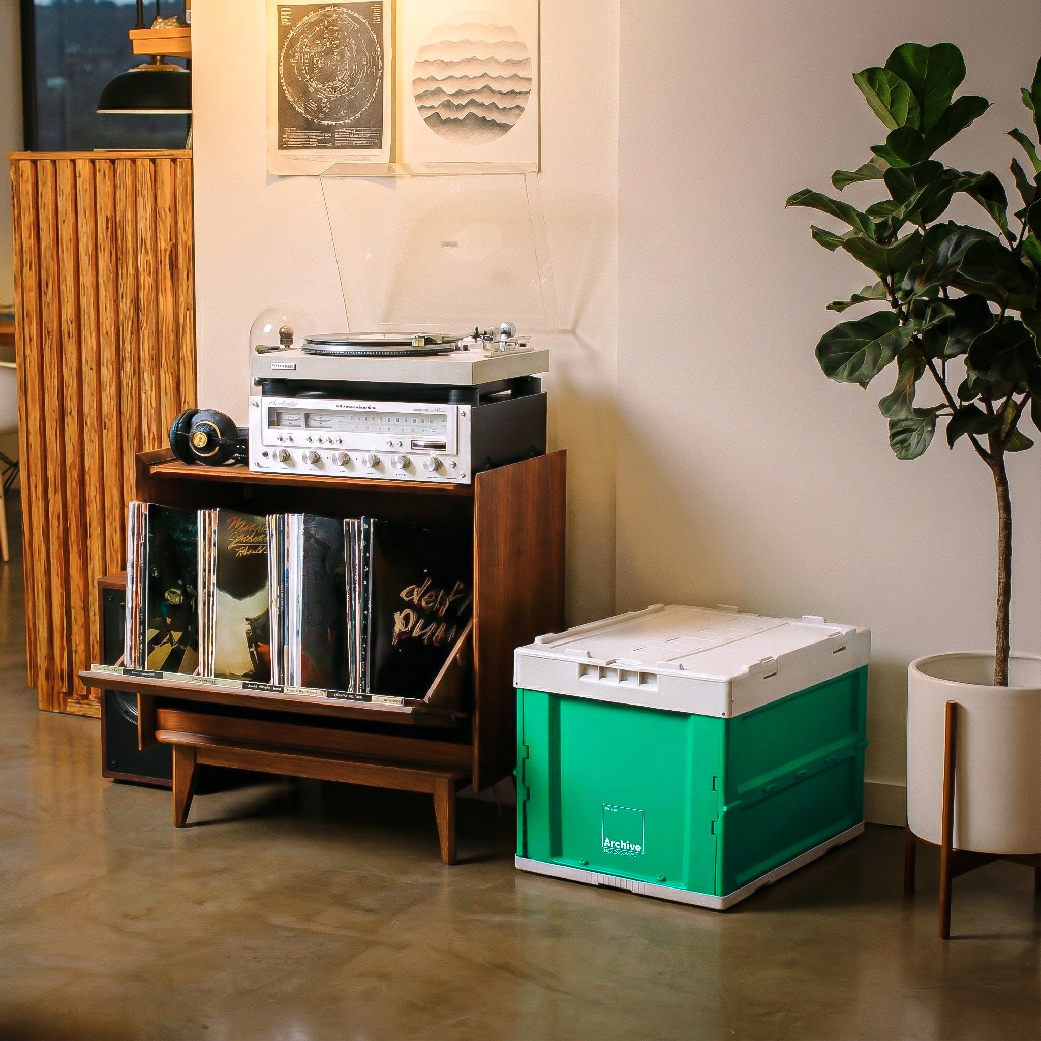 12" Vinyl Record Groovebox Crate