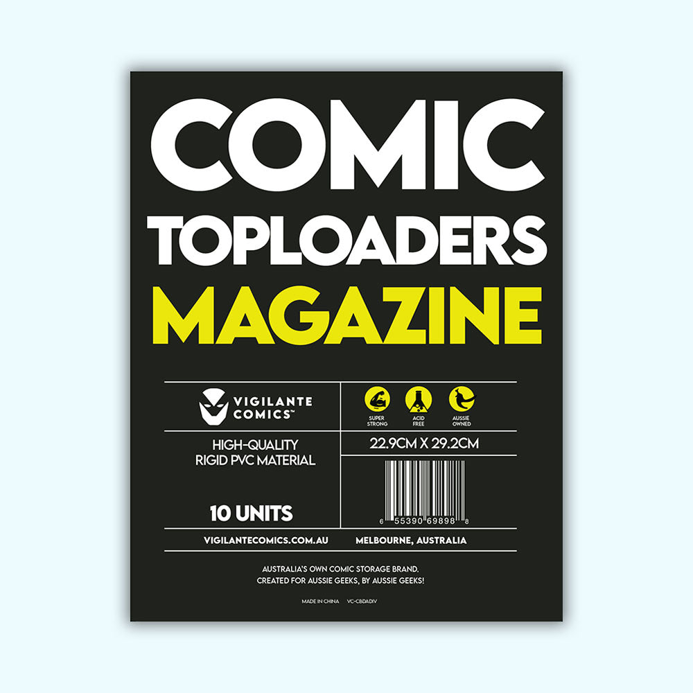 Magazine Size Comic Book Toploaders – front view, comic book storage
