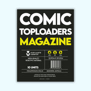Magazine Size Comic Book Toploaders – front view, comic book storage