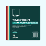 Mylux Vault Mylar 12" Vinyl Record Outer Sleeves