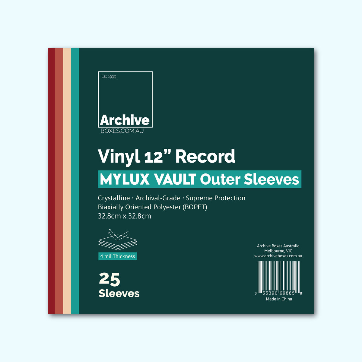 Mylux Vault Mylar 12" Vinyl Record Outer Sleeves