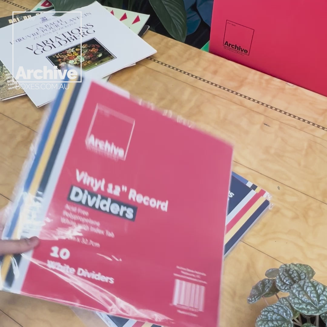 Load video: 12&quot; Vinyl Record Dividers 10 Pack