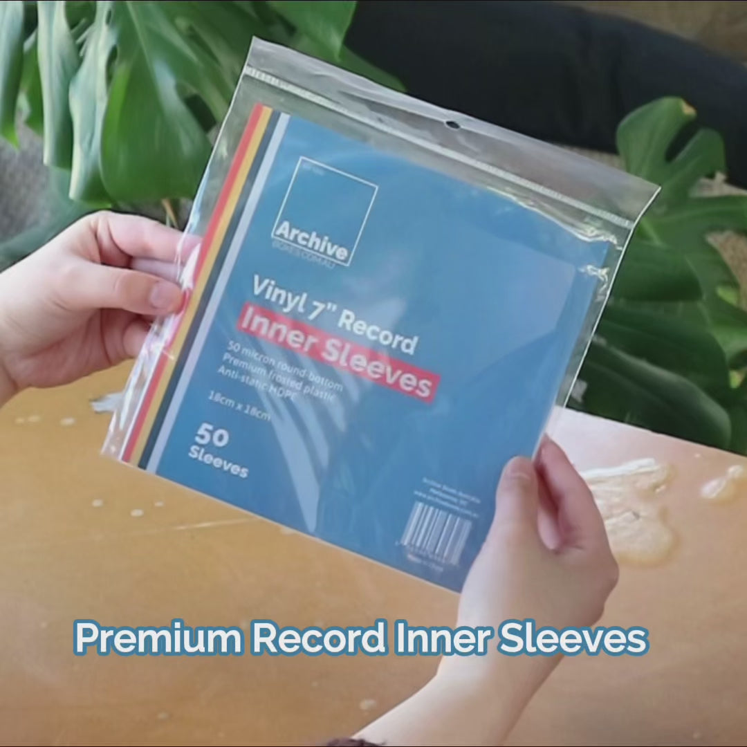Load video: 7&quot;/ 45 RPM Vinyl Record Inner Sleeves