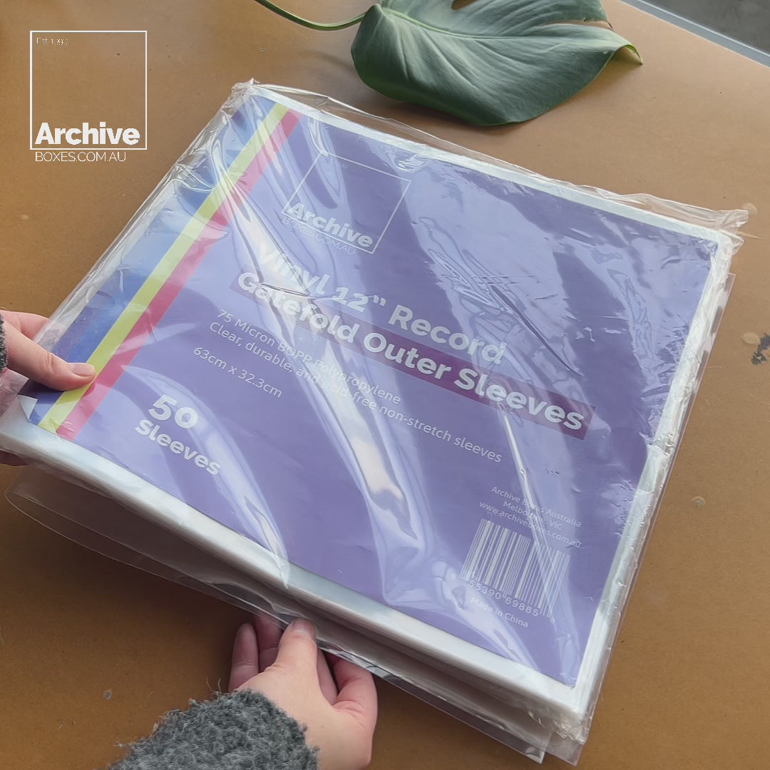 Load video: 12" Vinyl Record Gatefold Outer Sleeves