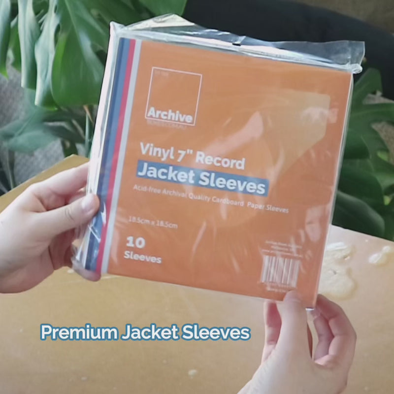 7-inch vinyl record jacket sleeves for 45 RPM singles made from thick, acid-free cardboard
