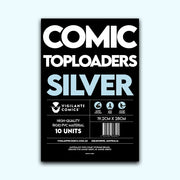 Silver Comic Book Toploaders – front view, comic book storage